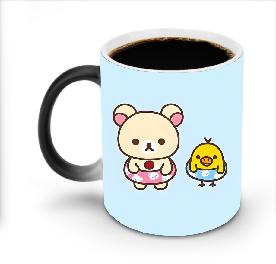（画像用） リラックマ リラックマ キイロイトリ Rilakkuma Korilakkuma Kiiroitori 温度変色マグカップ