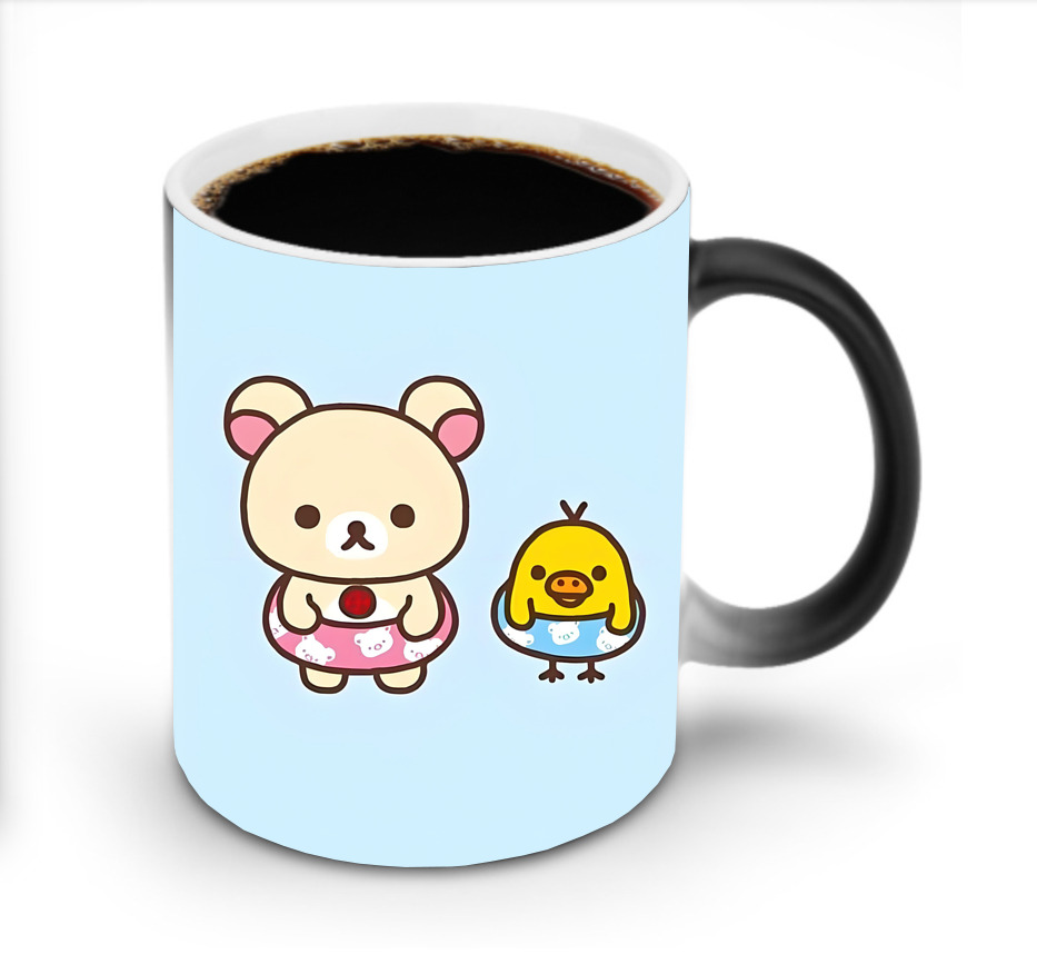 （画像用） リラックマ リラックマ キイロイトリ Rilakkuma Korilakkuma Kiiroitori 温度変色マグカップ