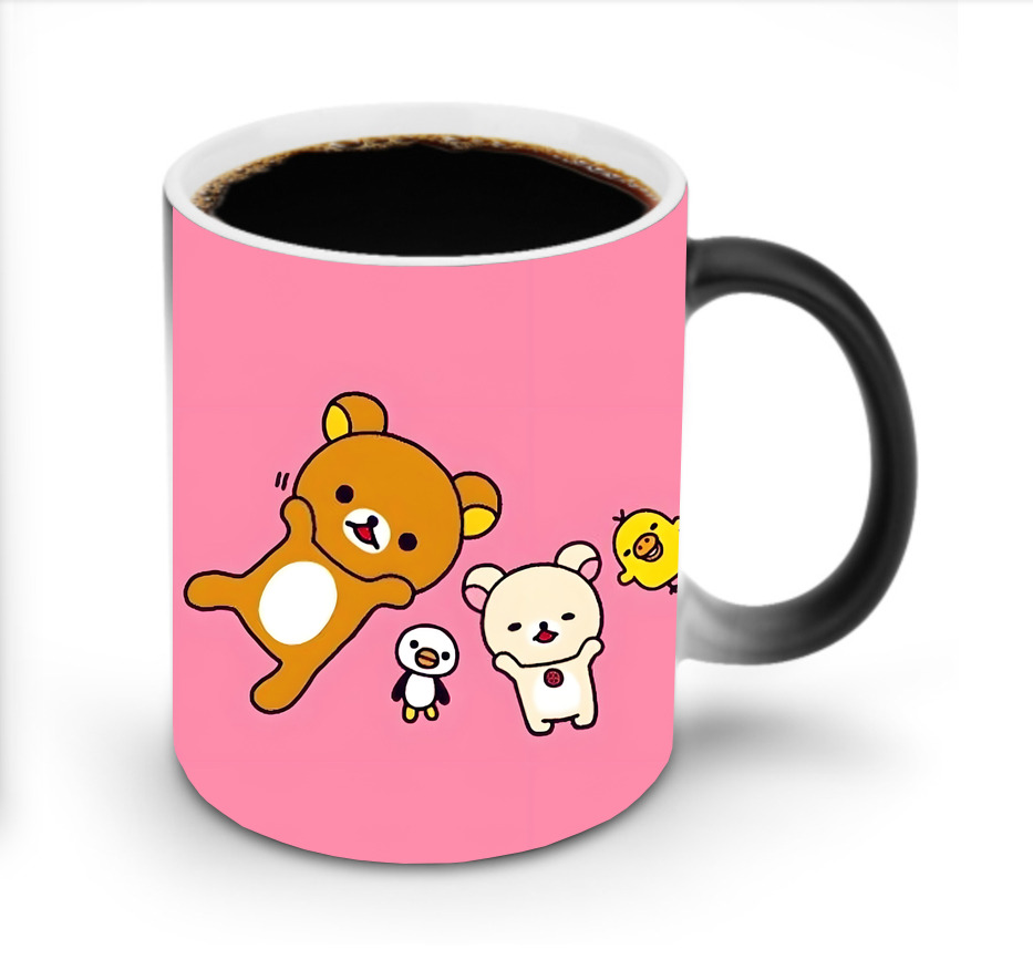 （画像用） リラックマ リラックマ キイロイトリ Rilakkuma Korilakkuma Kiiroitori 温度変色マグカップ