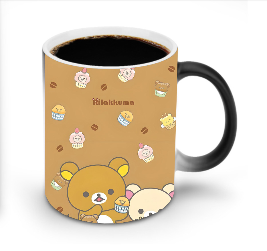 （画像用） リラックマ リラックマ キイロイトリ Rilakkuma Korilakkuma Kiiroitori 温度変色マグカップ