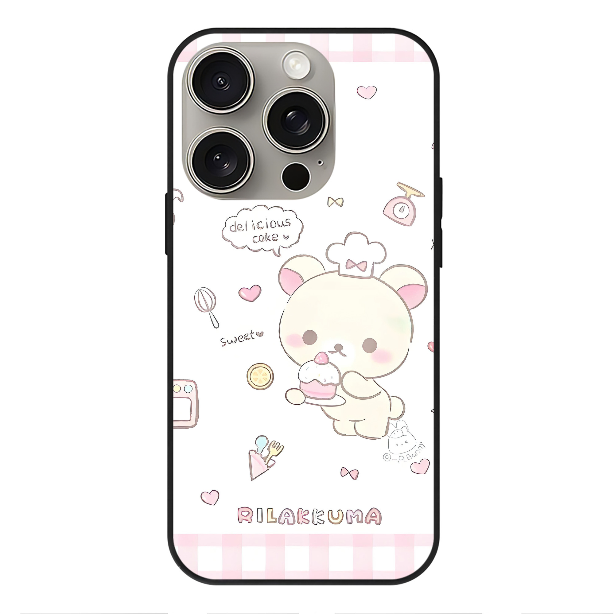（画像用） リラックマ リラックマ キイロイトリ Rilakkuma Korilakkuma Kiiroitori 【iPhone15Pro対応】スマホケース 耐衝撃＆黄変防止 背面ガラス