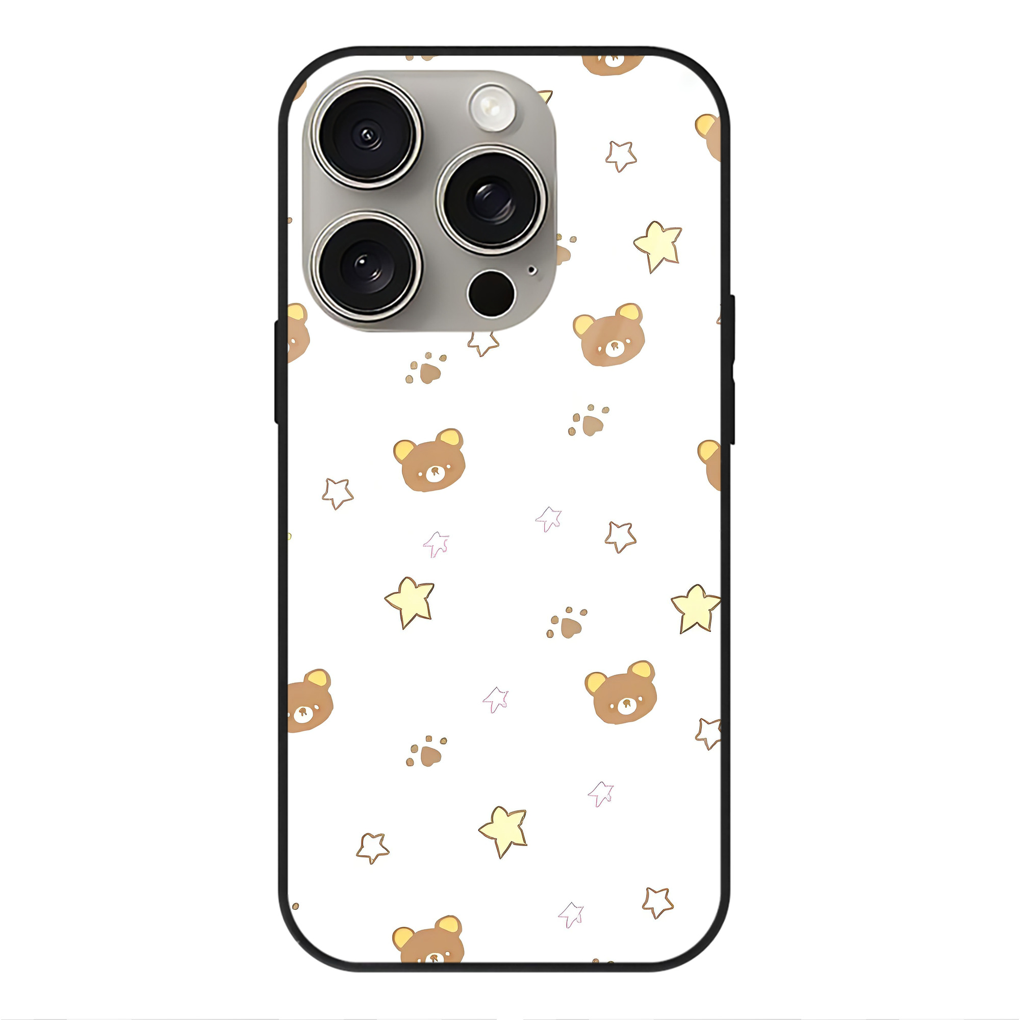 （画像用） リラックマ リラックマ キイロイトリ Rilakkuma Korilakkuma Kiiroitori 【iPhone15Pro対応】スマホケース 耐衝撃＆黄変防止 背面ガラス
