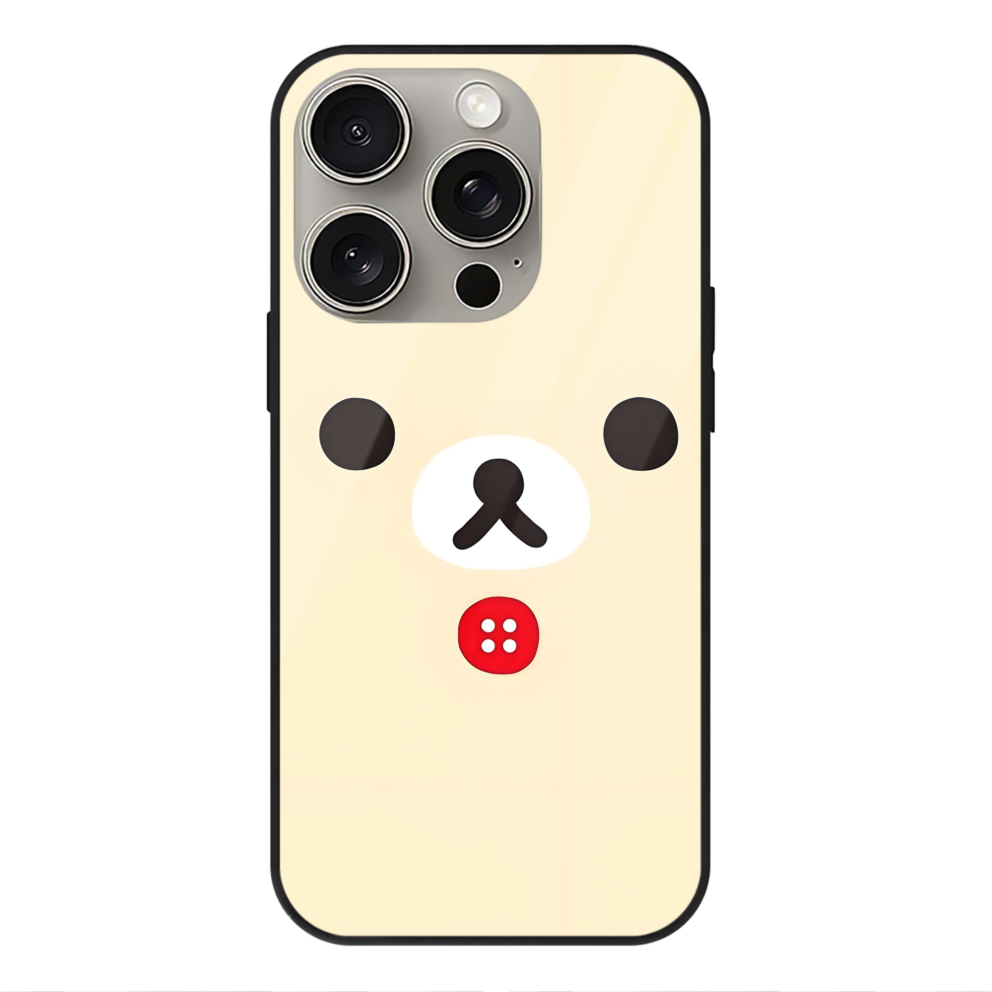 （画像用） リラックマ リラックマ キイロイトリ Rilakkuma Korilakkuma Kiiroitori 【iPhone15Pro対応】スマホケース 耐衝撃＆黄変防止 背面ガラス