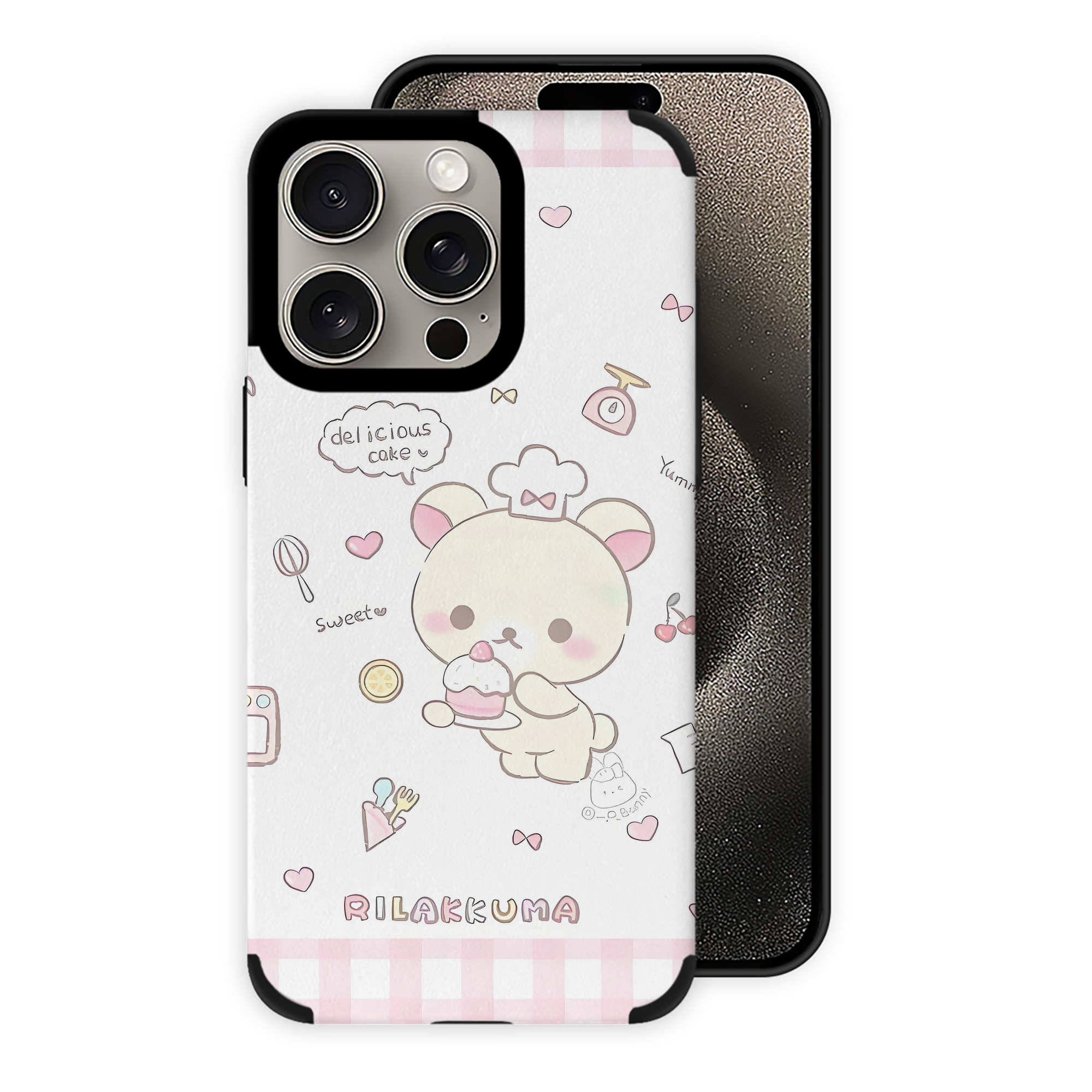 （画像用） リラックマ リラックマ キイロイトリ Rilakkuma Korilakkuma Kiiroitori 【iPhone15ProMax対応】 PUレザー スマホケース 耐衝撃＆黄変防止