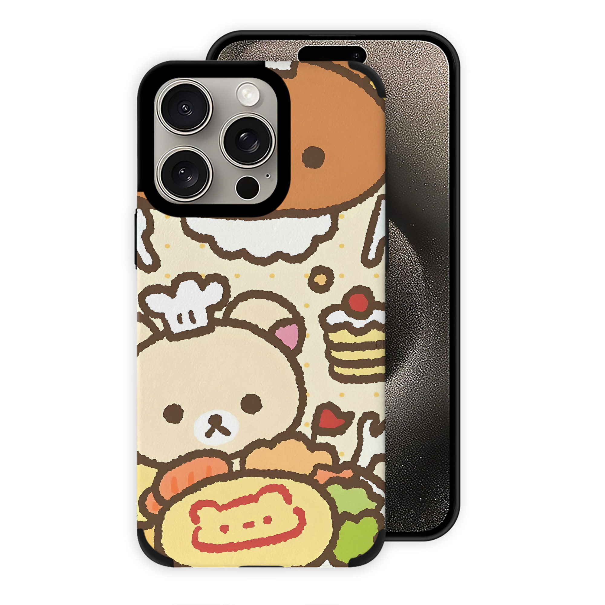 （画像用） リラックマ リラックマ キイロイトリ Rilakkuma Korilakkuma Kiiroitori 【iPhone15ProMax対応】 PUレザー スマホケース 耐衝撃＆黄変防止