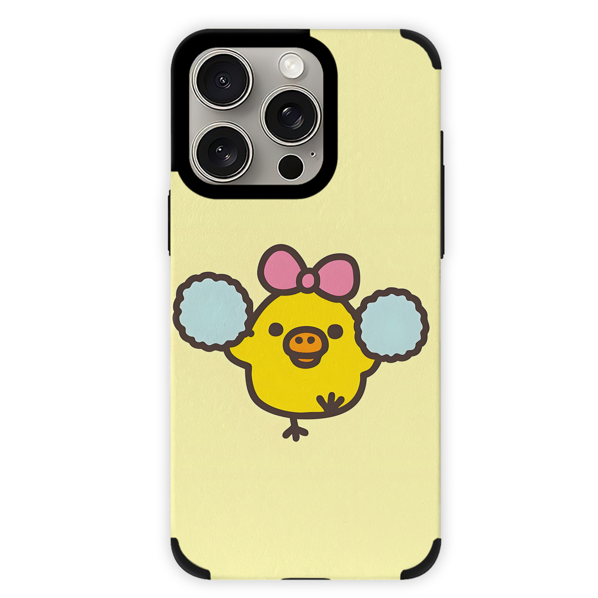 （画像用） リラックマ リラックマ キイロイトリ Rilakkuma Korilakkuma Kiiroitori 【iPhone15ProMax対応】 PUレザー スマホケース 耐衝撃＆黄変防止