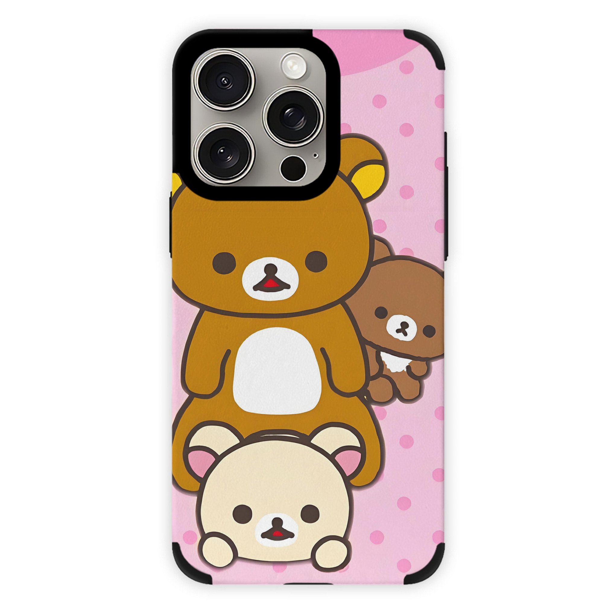（画像用） リラックマ リラックマ キイロイトリ Rilakkuma Korilakkuma Kiiroitori 【iPhone15ProMax対応】 PUレザー スマホケース 耐衝撃＆黄変防止