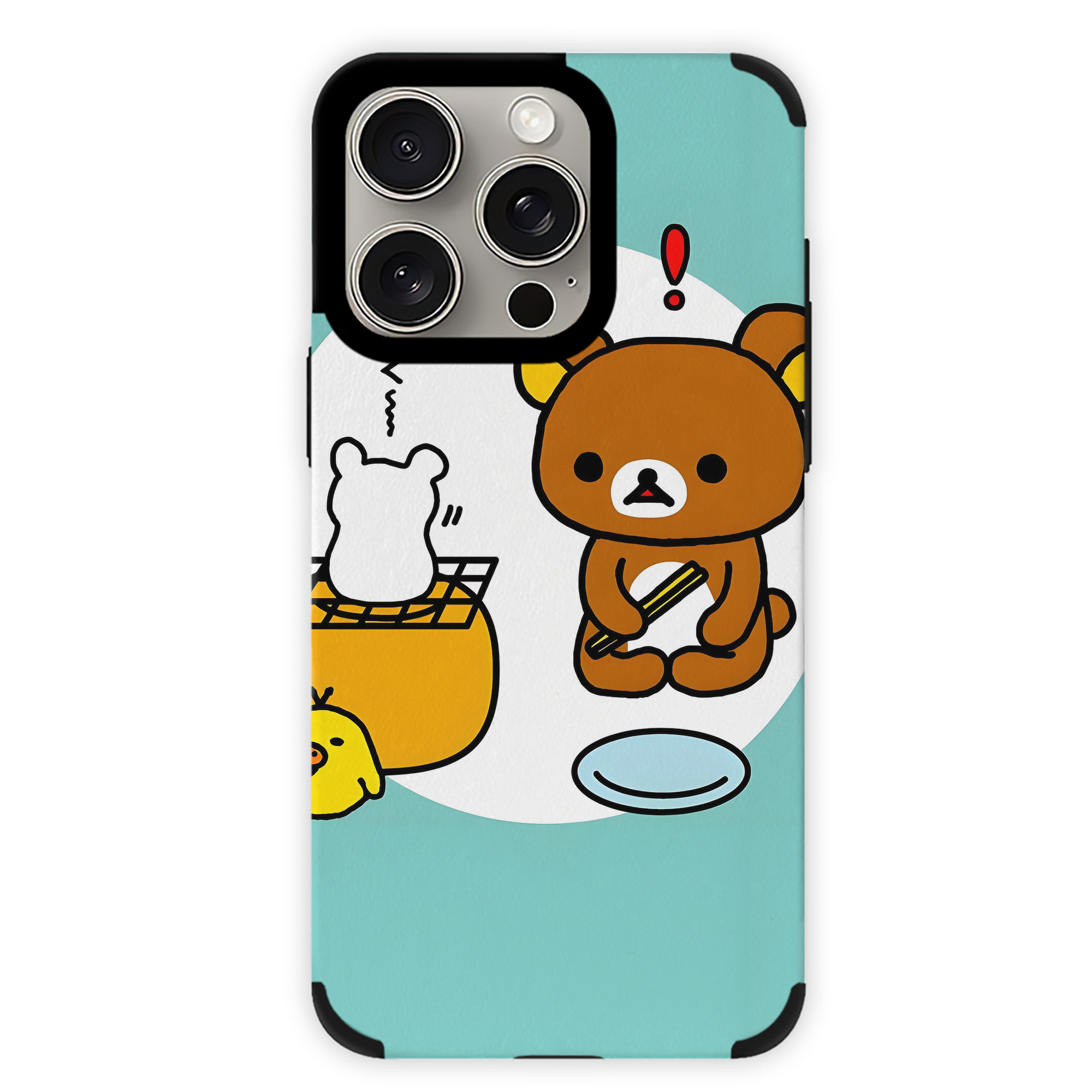 （画像用） リラックマ リラックマ キイロイトリ Rilakkuma Korilakkuma Kiiroitori 【iPhone15ProMax対応】 PUレザー スマホケース 耐衝撃＆黄変防止
