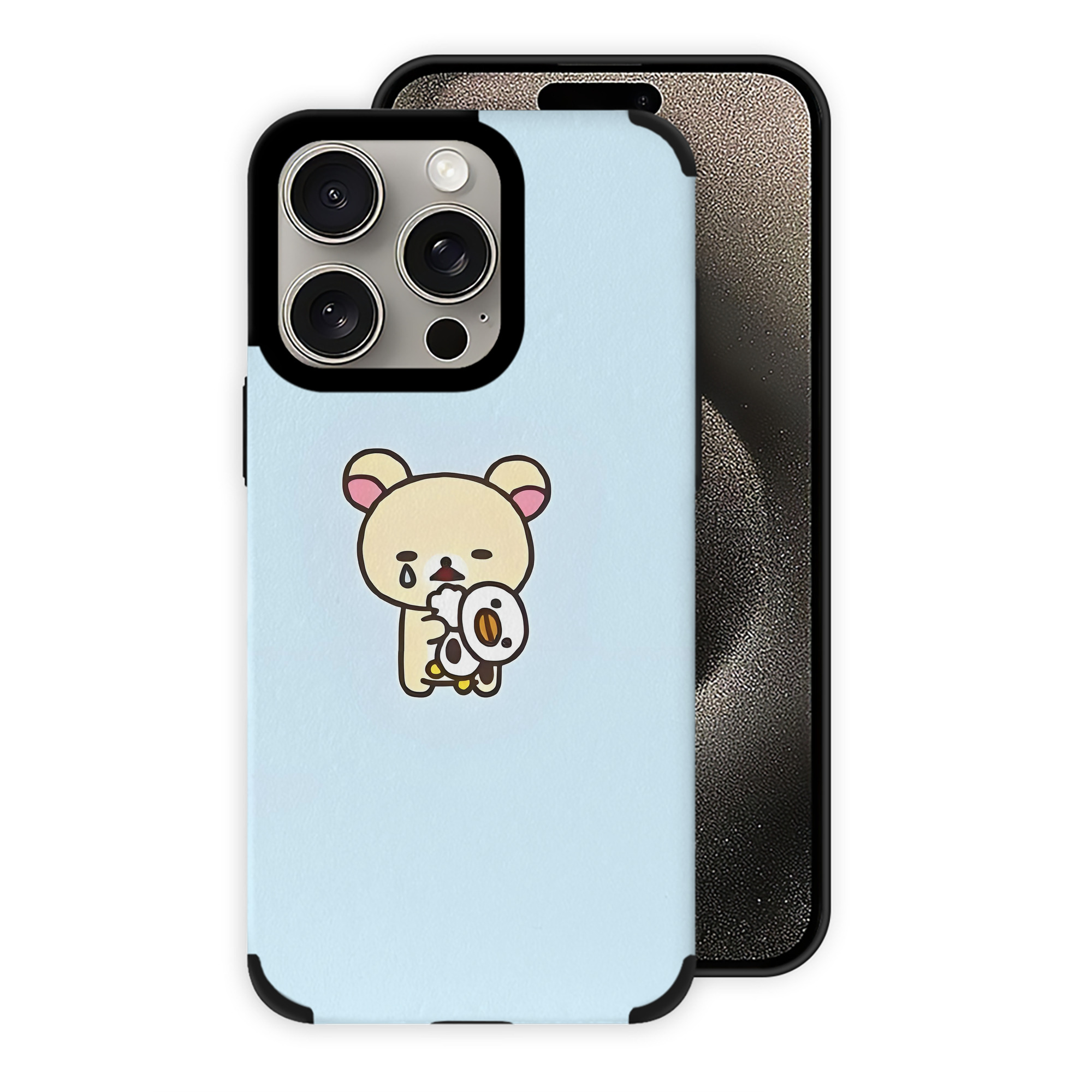 （画像用） リラックマ リラックマ キイロイトリ Rilakkuma Korilakkuma Kiiroitori 【iPhone15ProMax対応】 PUレザー スマホケース 耐衝撃＆黄変防止