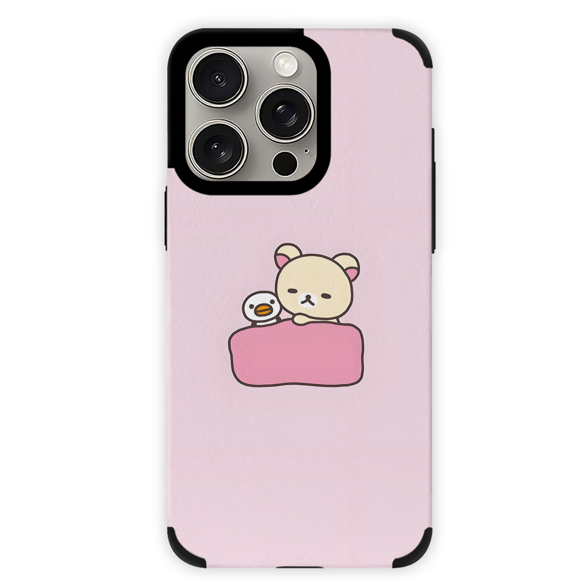 （画像用） リラックマ リラックマ キイロイトリ Rilakkuma Korilakkuma Kiiroitori 【iPhone15ProMax対応】 PUレザー スマホケース 耐衝撃＆黄変防止
