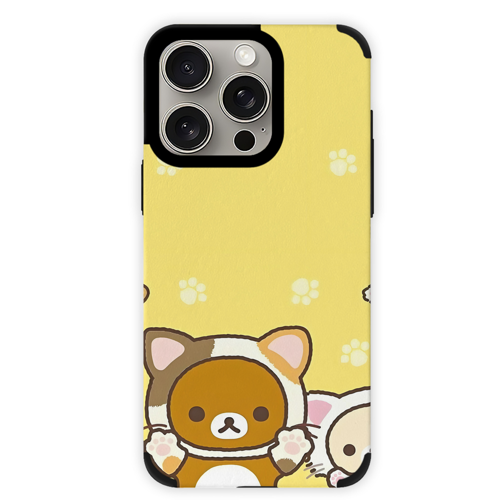 （画像用） リラックマ リラックマ キイロイトリ Rilakkuma Korilakkuma Kiiroitori 【iPhone15ProMax対応】 PUレザー スマホケース 耐衝撃＆黄変防止