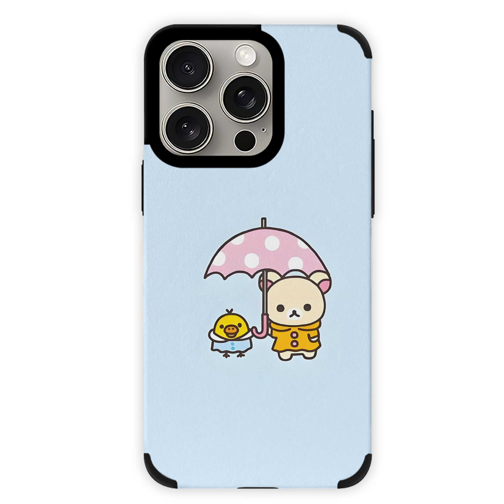（画像用） リラックマ リラックマ キイロイトリ Rilakkuma Korilakkuma Kiiroitori 【iPhone15ProMax対応】 PUレザー スマホケース 耐衝撃＆黄変防止