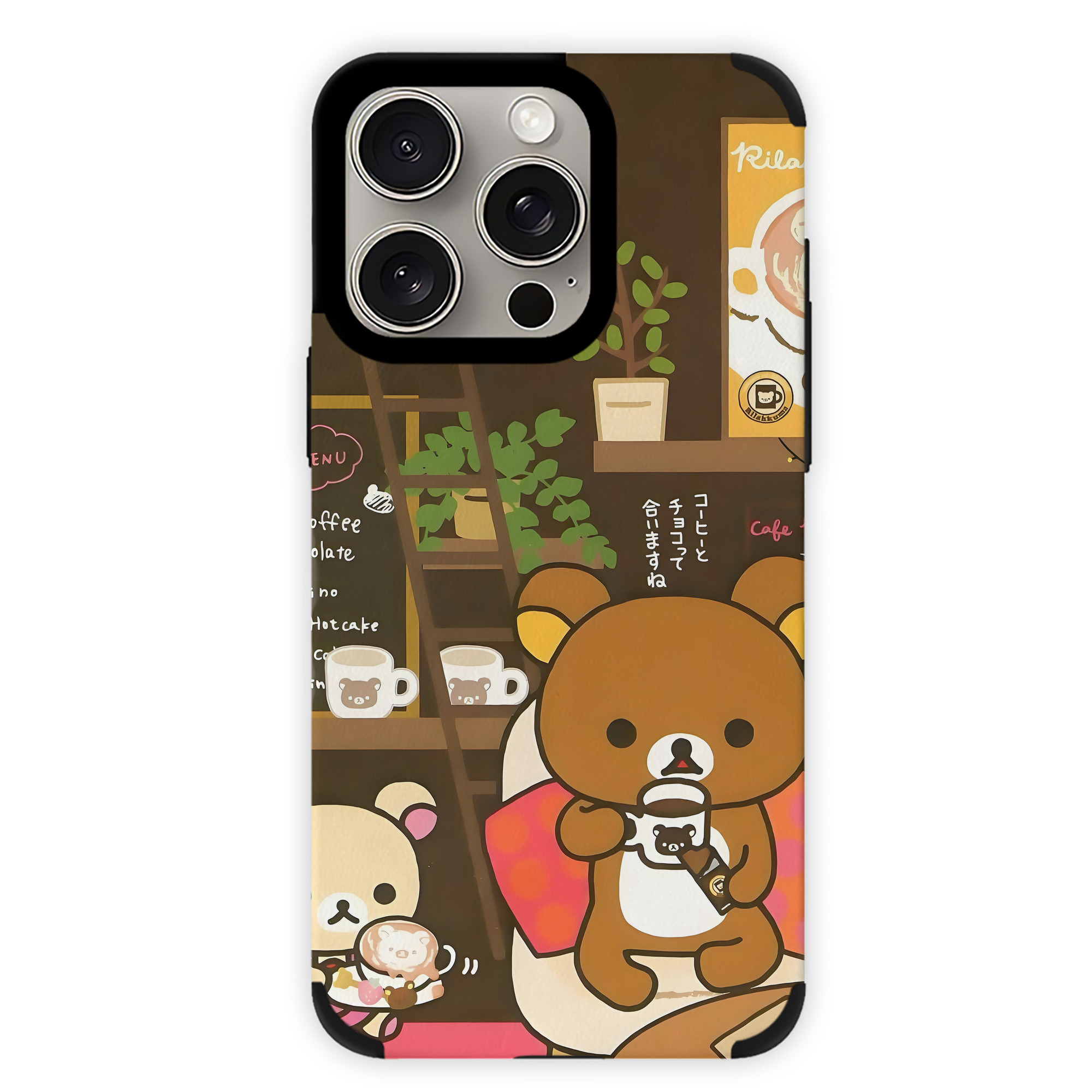 （画像用） リラックマ リラックマ キイロイトリ Rilakkuma Korilakkuma Kiiroitori 【iPhone15ProMax対応】 PUレザー スマホケース 耐衝撃＆黄変防止