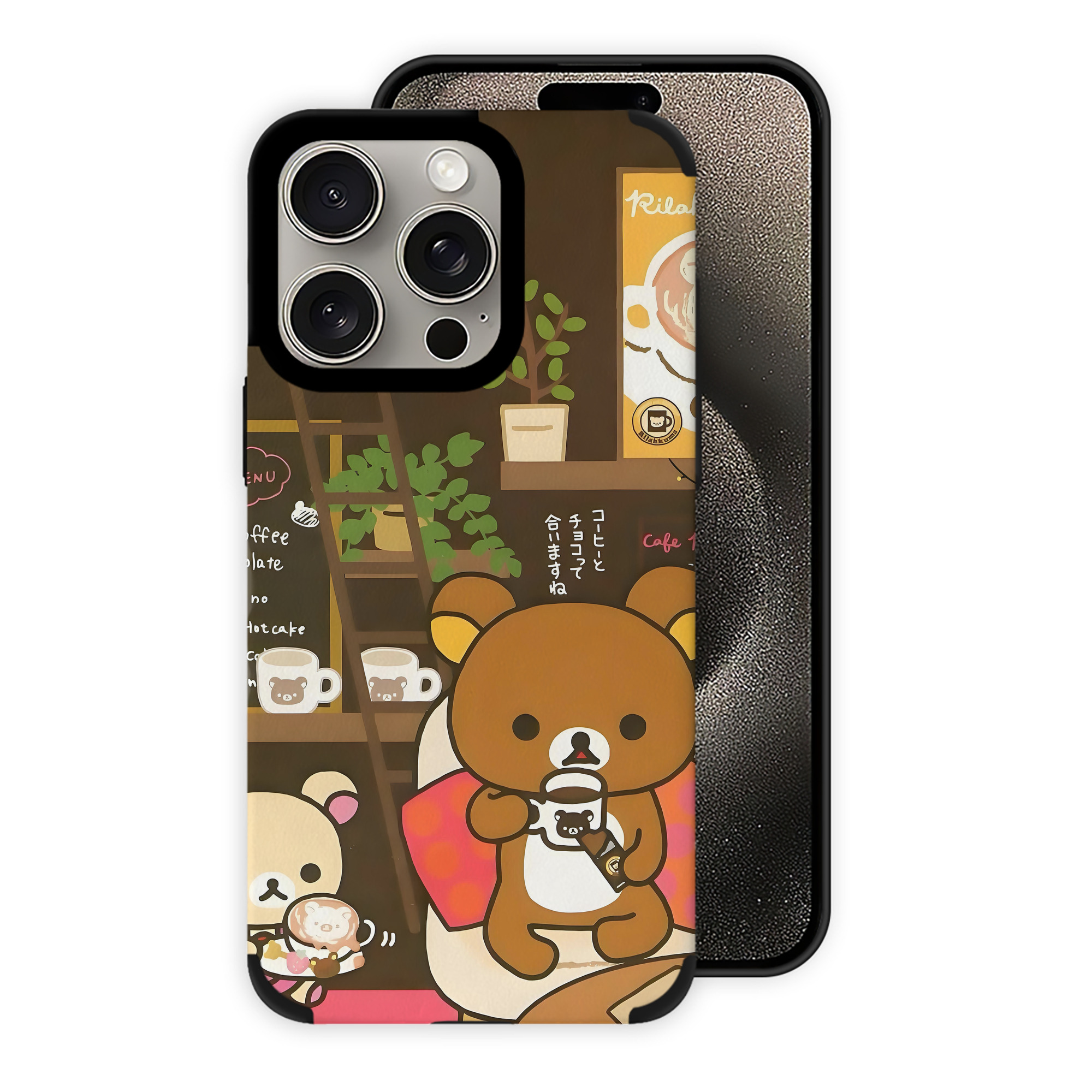 （画像用） リラックマ リラックマ キイロイトリ Rilakkuma Korilakkuma Kiiroitori 【iPhone15ProMax対応】 PUレザー スマホケース 耐衝撃＆黄変防止