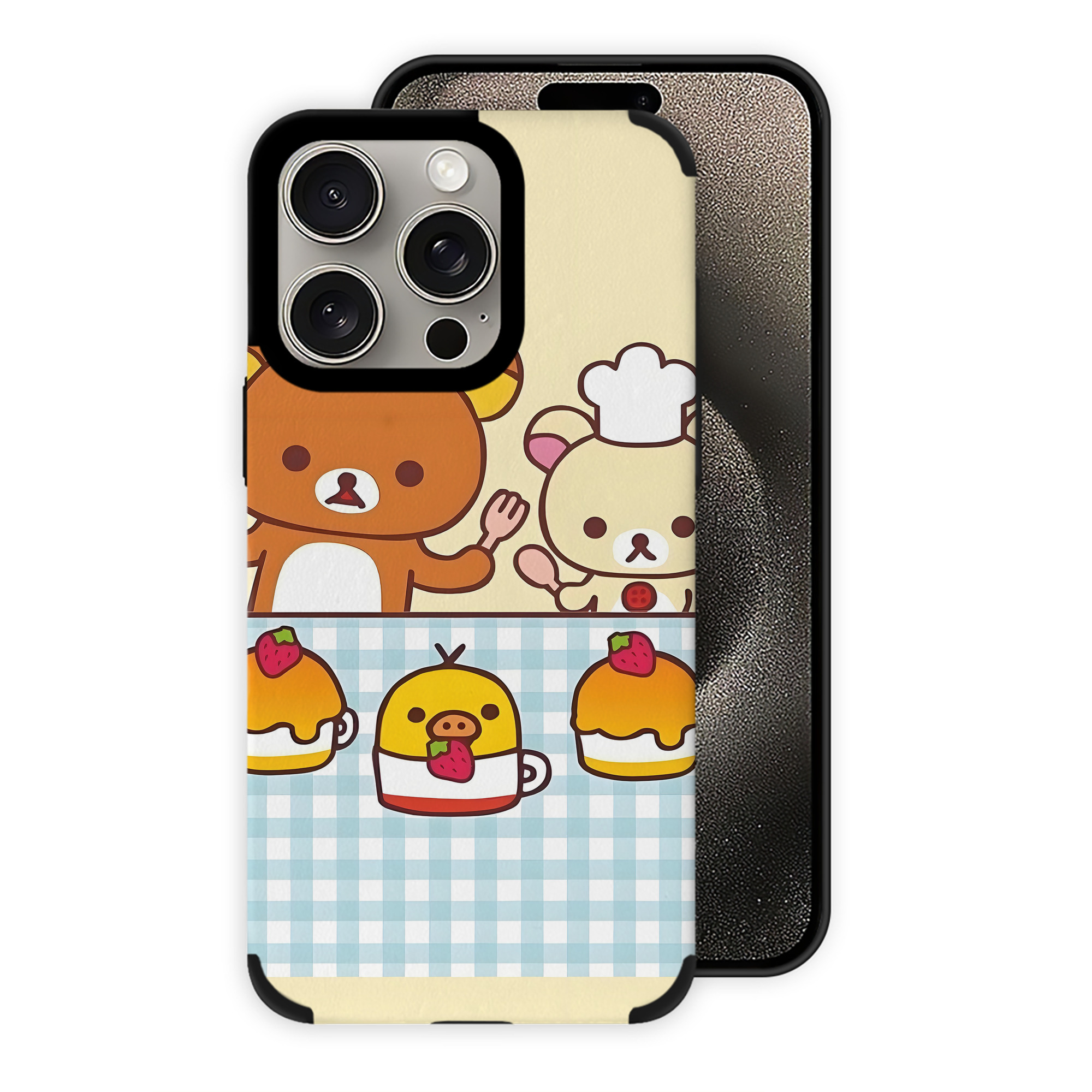 （画像用） リラックマ リラックマ キイロイトリ Rilakkuma Korilakkuma Kiiroitori 【iPhone15ProMax対応】 PUレザー スマホケース 耐衝撃＆黄変防止