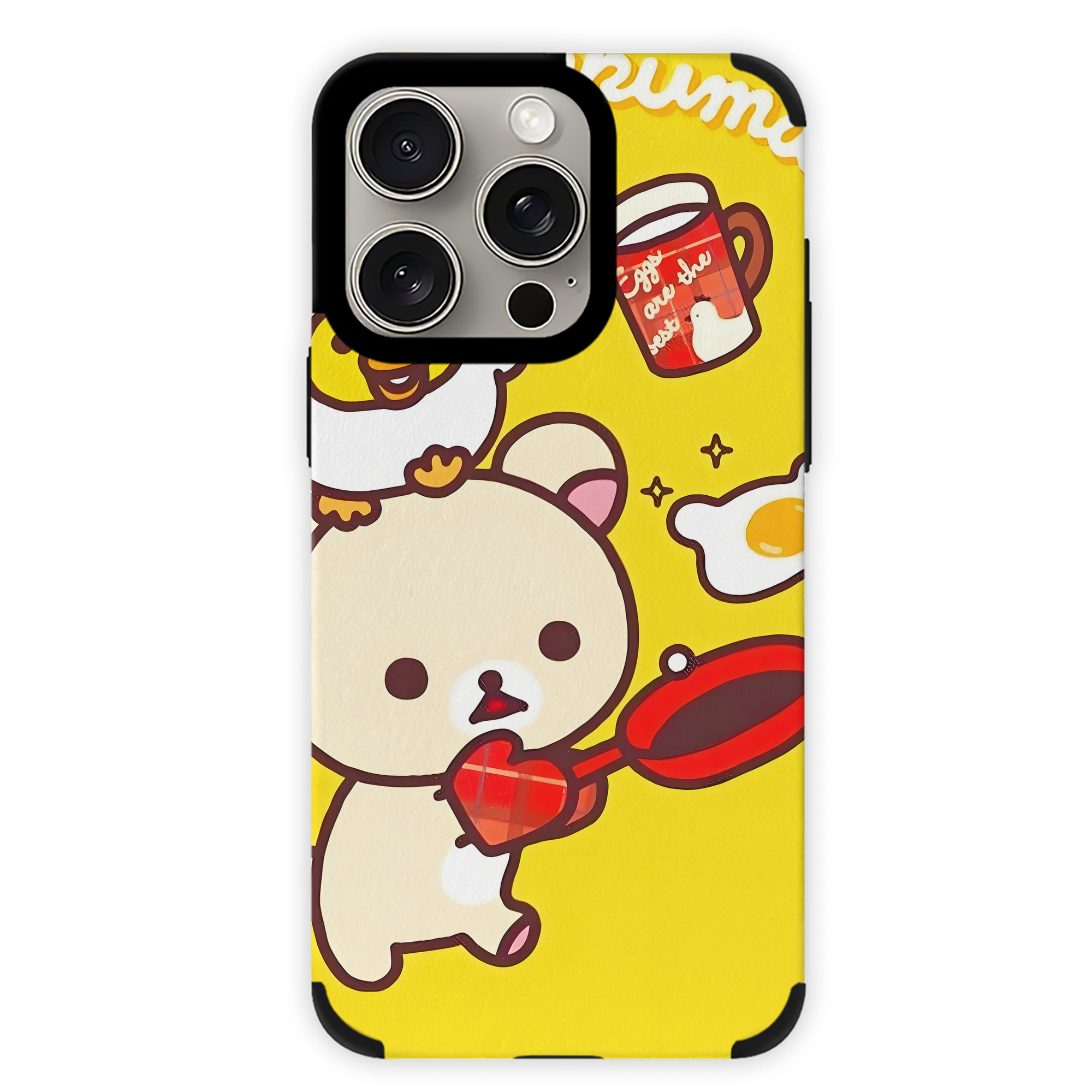 （画像用） リラックマ リラックマ キイロイトリ Rilakkuma Korilakkuma Kiiroitori 【iPhone15ProMax対応】 PUレザー スマホケース 耐衝撃＆黄変防止