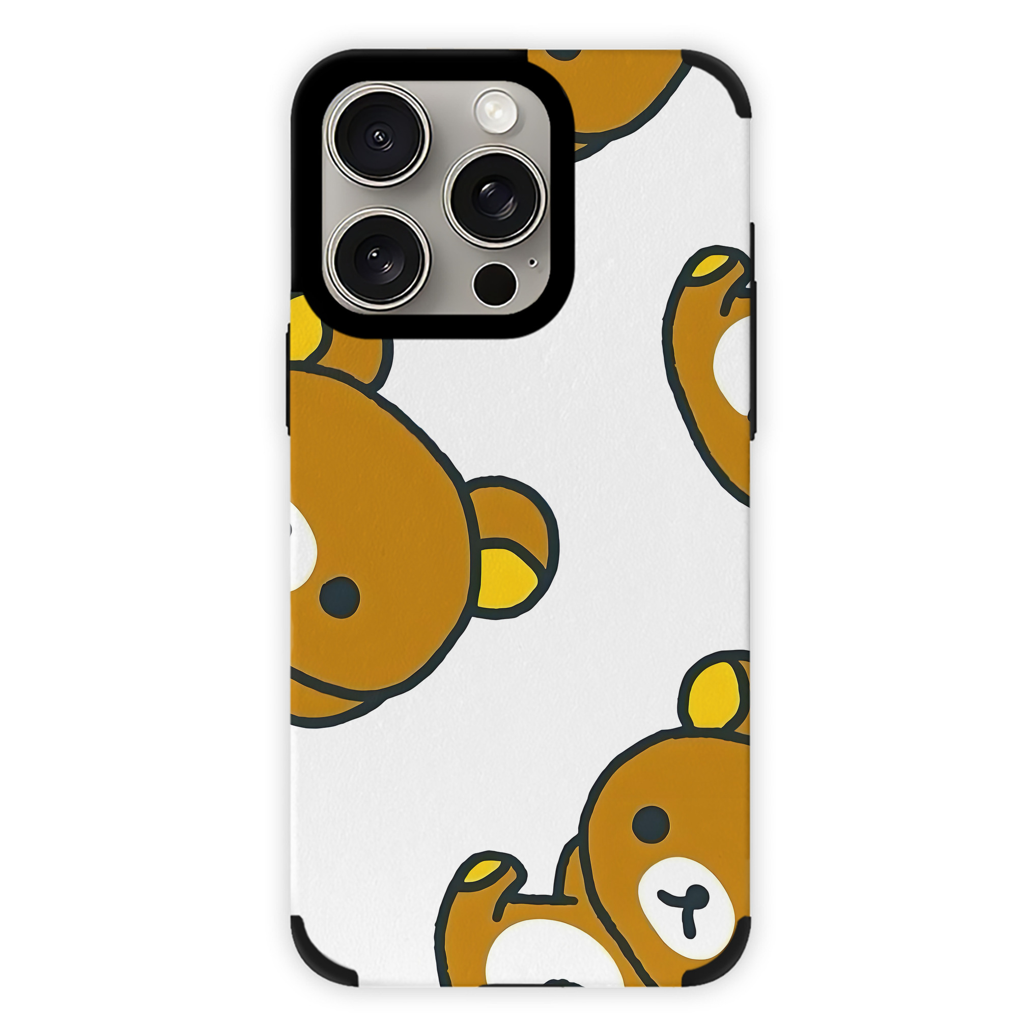 （画像用） リラックマ リラックマ キイロイトリ Rilakkuma Korilakkuma Kiiroitori 【iPhone15ProMax対応】 PUレザー スマホケース 耐衝撃＆黄変防止