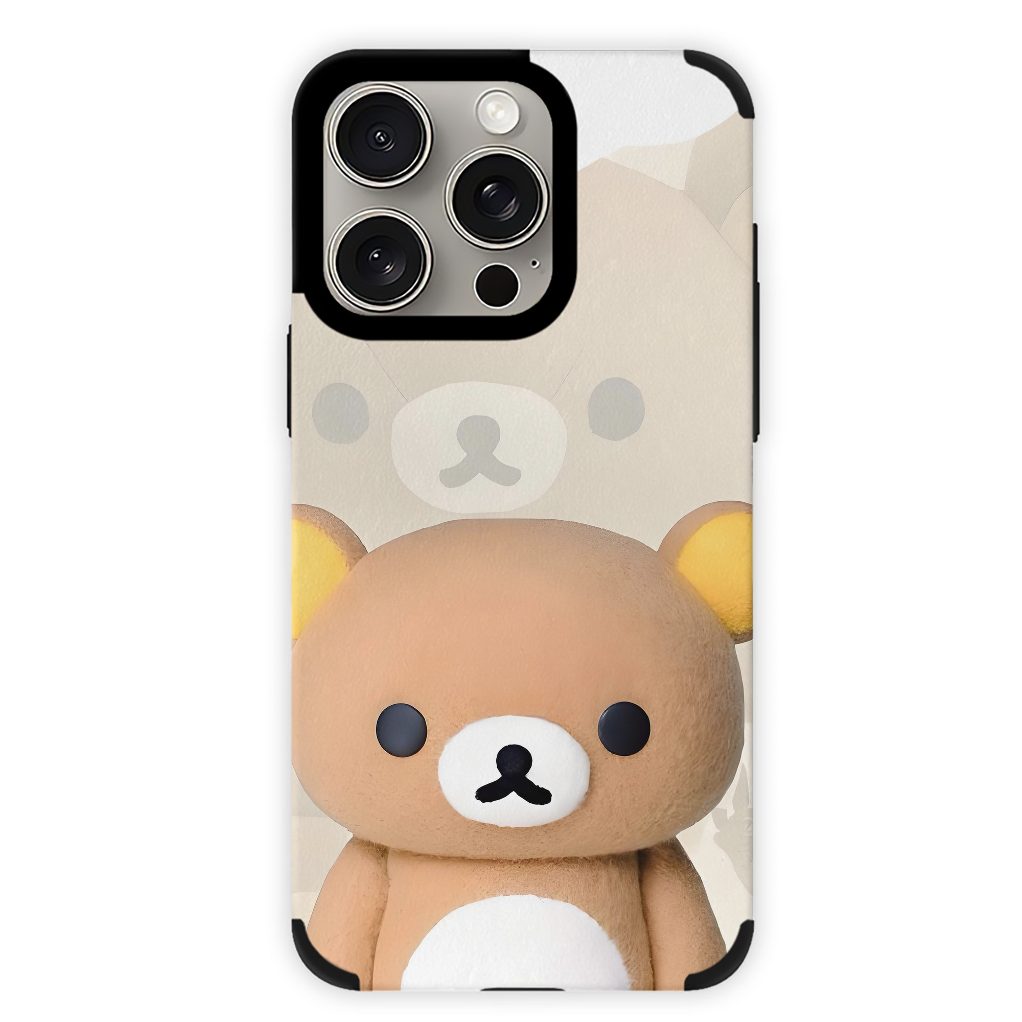 （画像用） リラックマ リラックマ キイロイトリ Rilakkuma Korilakkuma Kiiroitori 【iPhone15ProMax対応】 PUレザー スマホケース 耐衝撃＆黄変防止