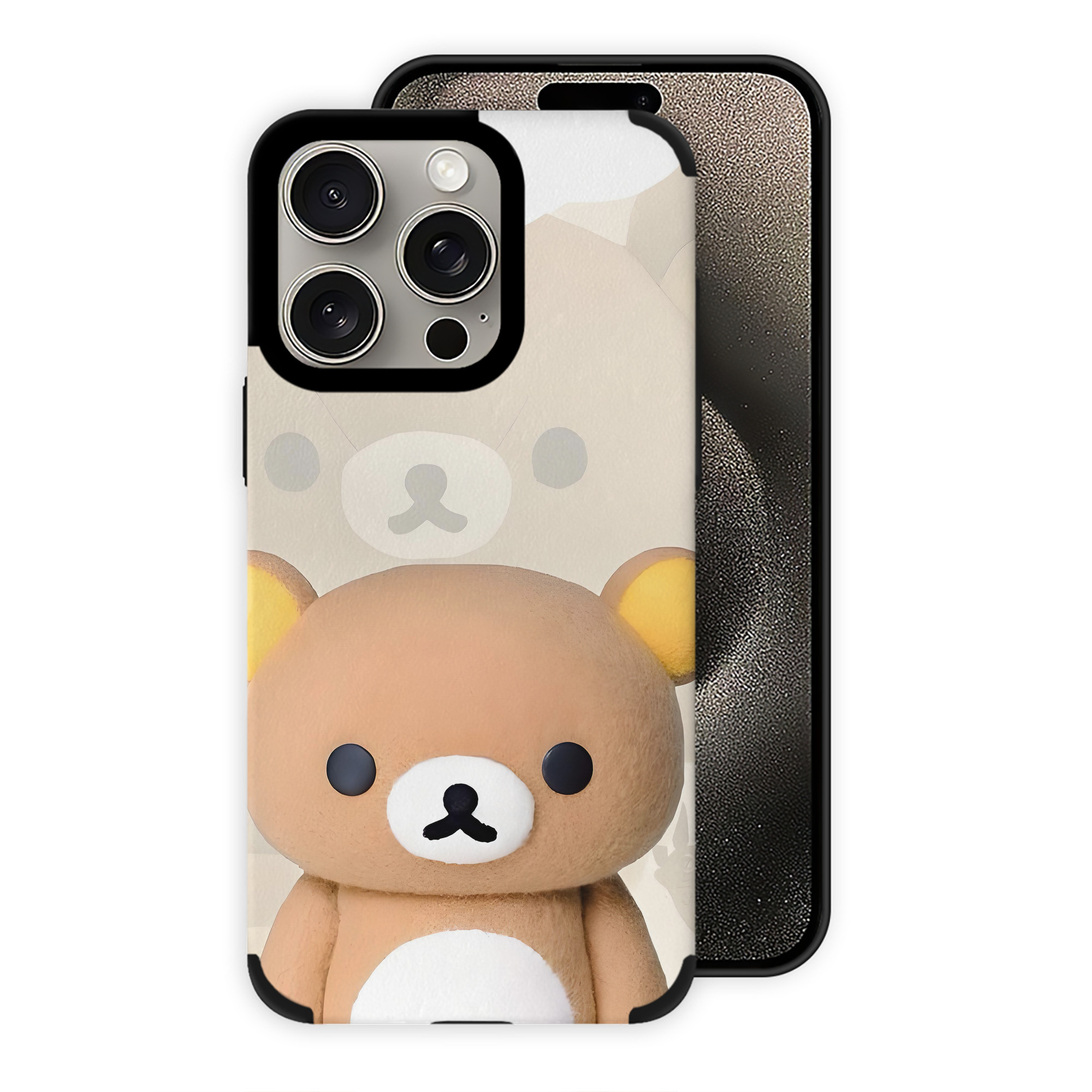 （画像用） リラックマ リラックマ キイロイトリ Rilakkuma Korilakkuma Kiiroitori 【iPhone15ProMax対応】 PUレザー スマホケース 耐衝撃＆黄変防止