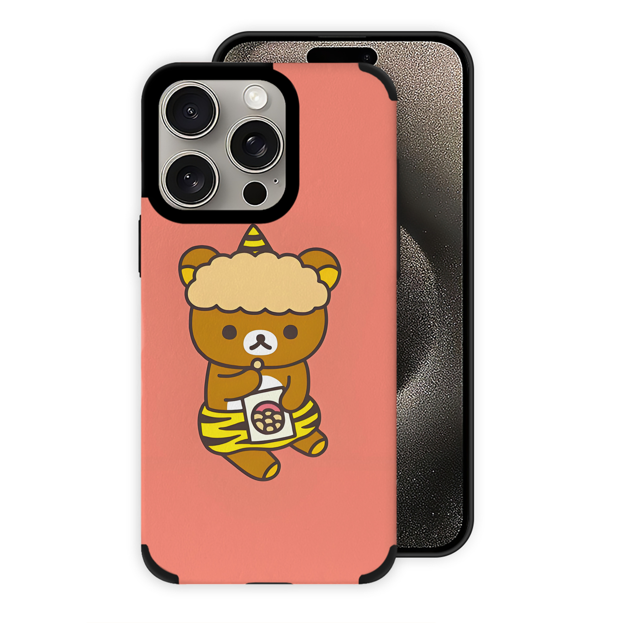 （画像用） リラックマ リラックマ キイロイトリ Rilakkuma Korilakkuma Kiiroitori 【iPhone15ProMax対応】 PUレザー スマホケース 耐衝撃＆黄変防止