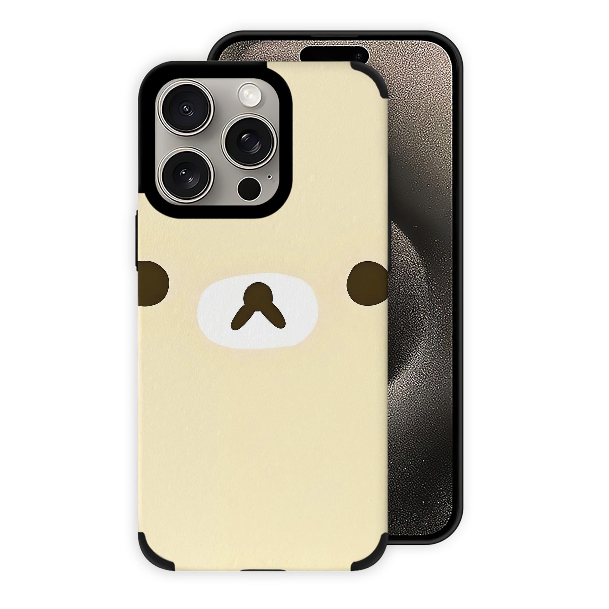 （画像用） リラックマ リラックマ キイロイトリ Rilakkuma Korilakkuma Kiiroitori 【iPhone15ProMax対応】 PUレザー スマホケース 耐衝撃＆黄変防止