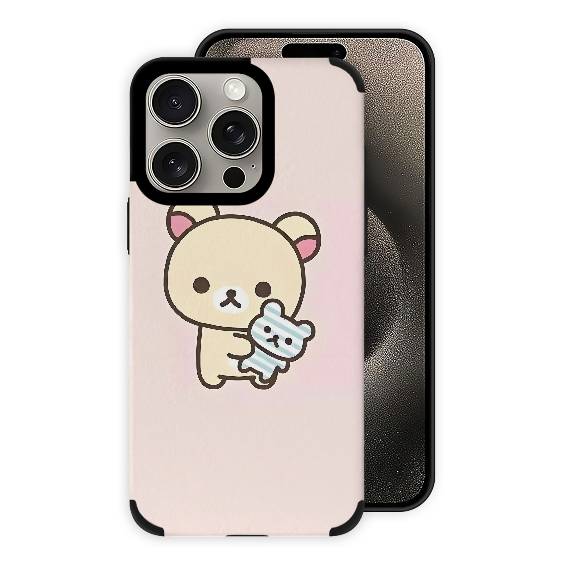 （画像用） リラックマ リラックマ キイロイトリ Rilakkuma Korilakkuma Kiiroitori 【iPhone15ProMax対応】 PUレザー スマホケース 耐衝撃＆黄変防止