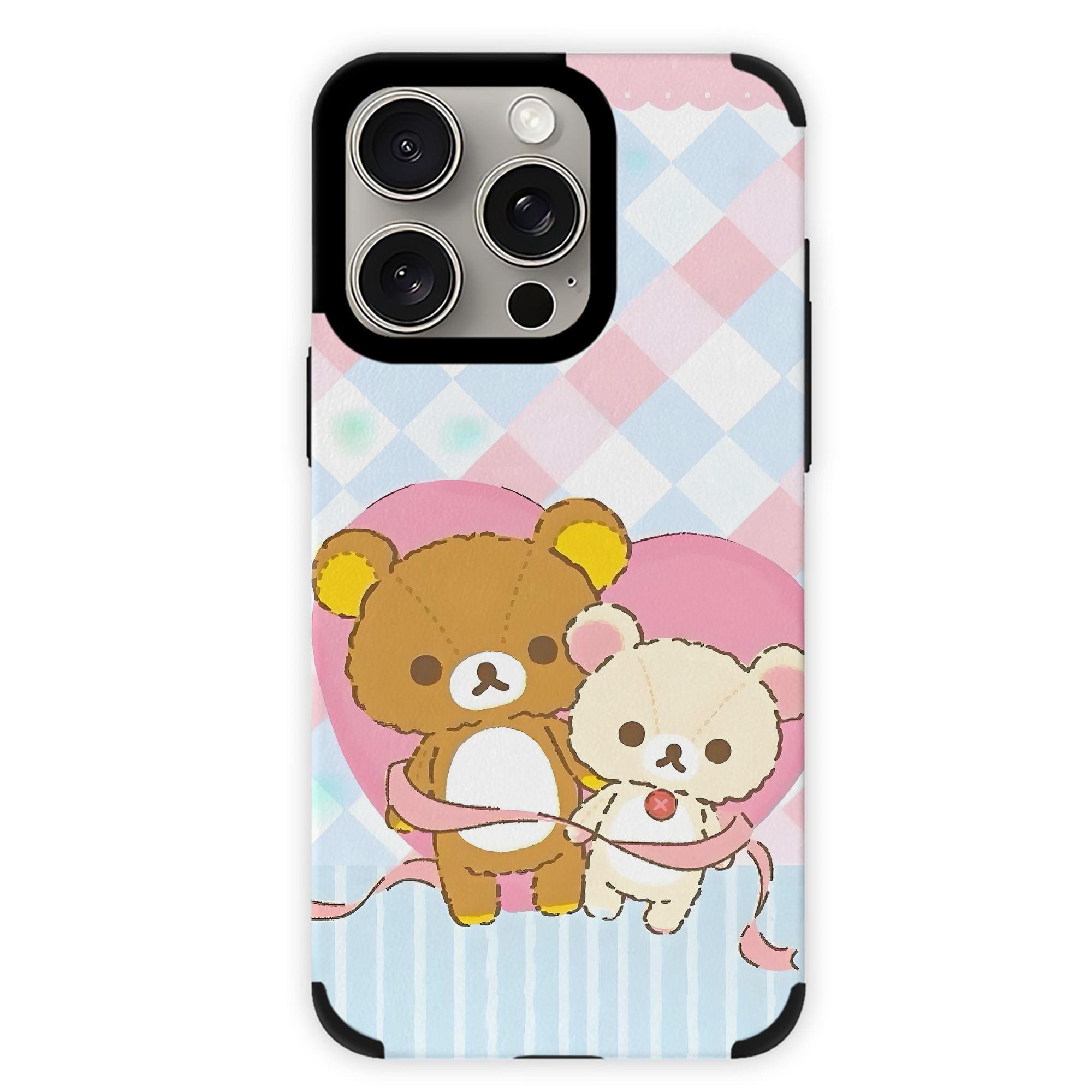 （画像用） リラックマ リラックマ キイロイトリ Rilakkuma Korilakkuma Kiiroitori 【iPhone15ProMax対応】 PUレザー スマホケース 耐衝撃＆黄変防止