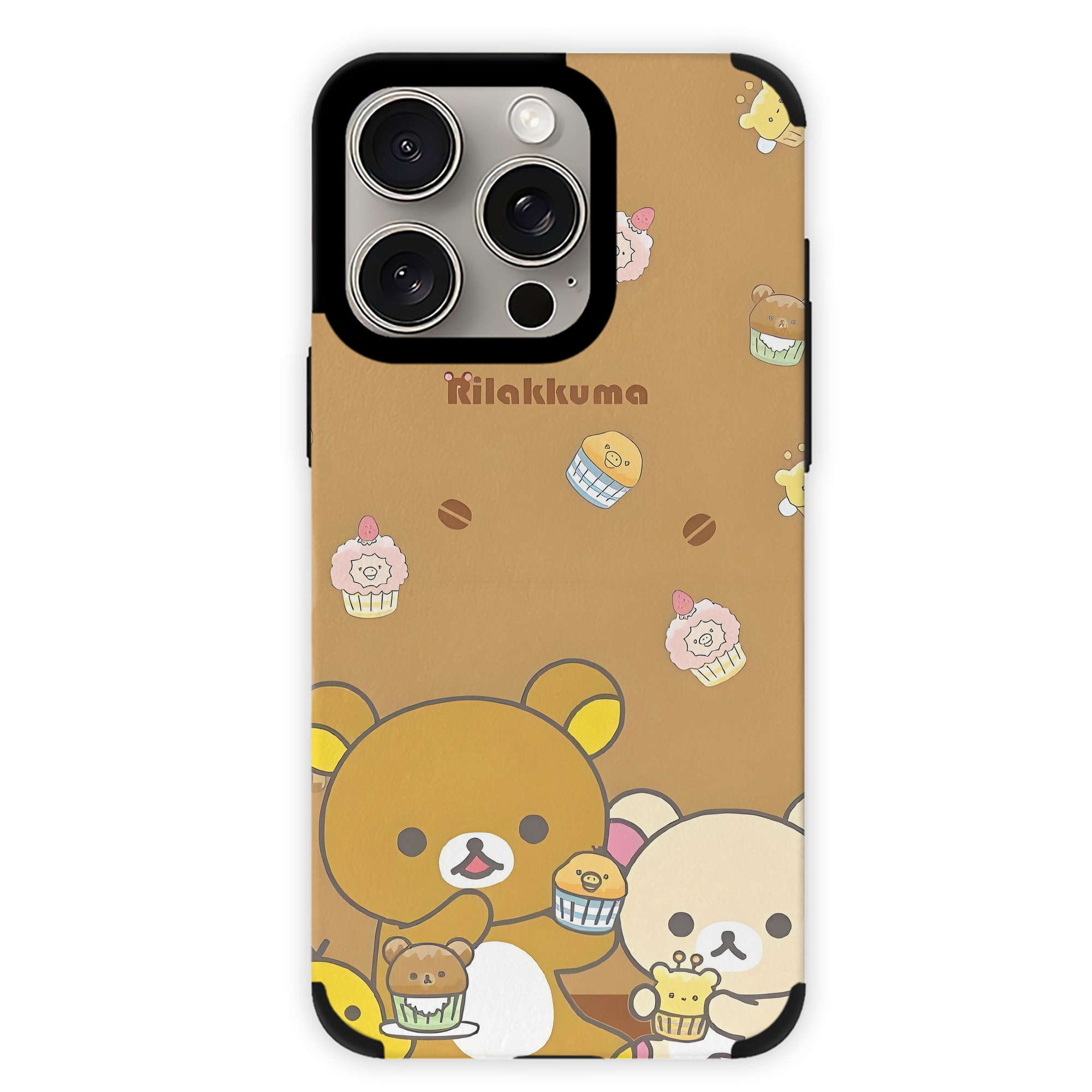 （画像用） リラックマ リラックマ キイロイトリ Rilakkuma Korilakkuma Kiiroitori 【iPhone15ProMax対応】 PUレザー スマホケース 耐衝撃＆黄変防止
