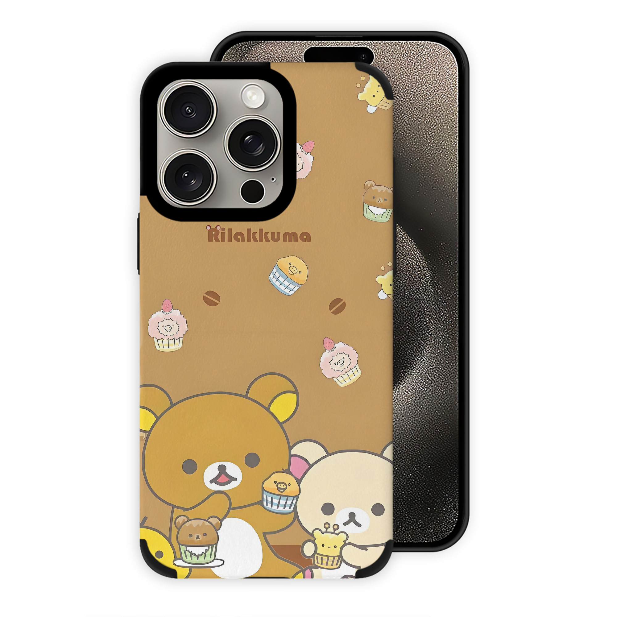 （画像用） リラックマ リラックマ キイロイトリ Rilakkuma Korilakkuma Kiiroitori 【iPhone15ProMax対応】 PUレザー スマホケース 耐衝撃＆黄変防止