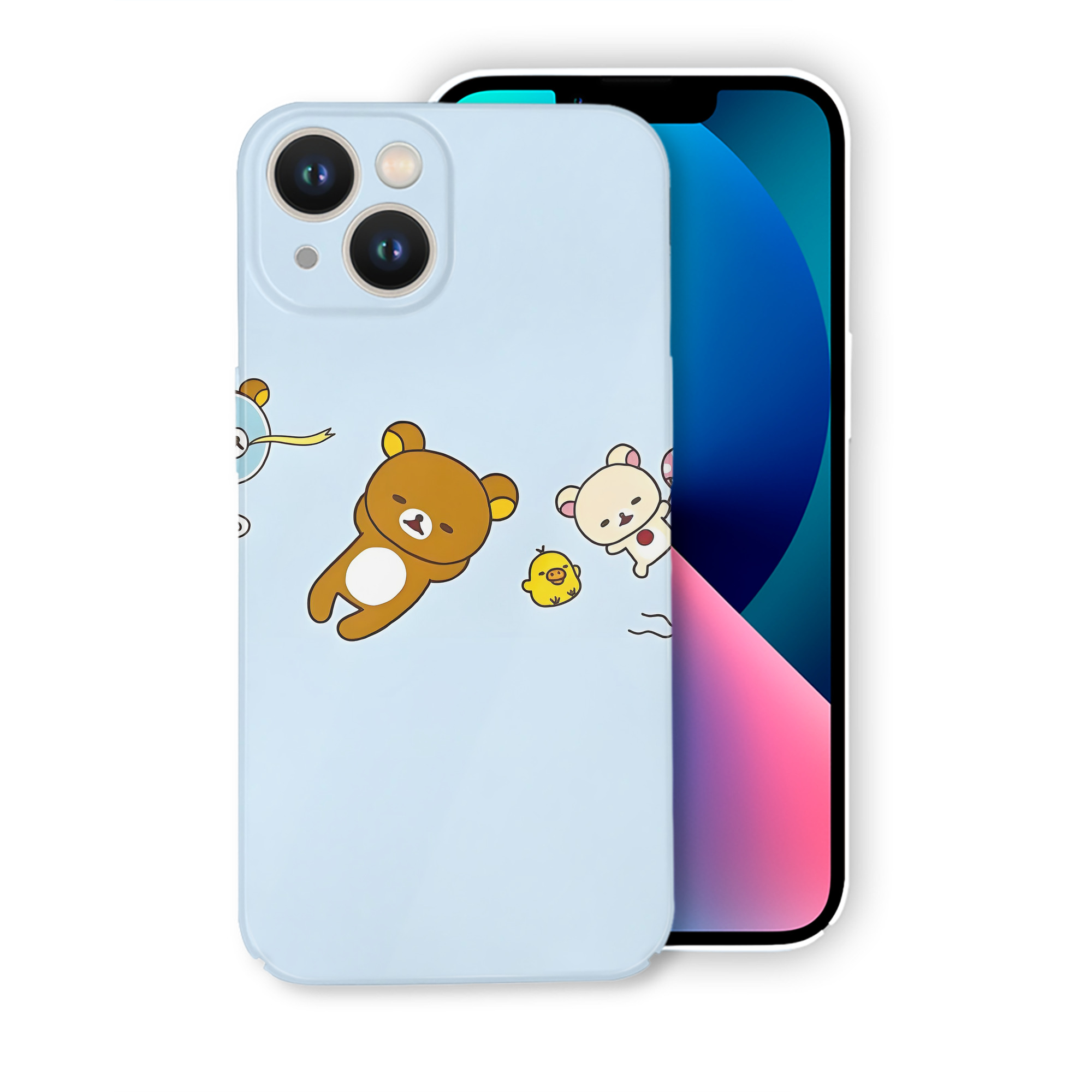 （画像用） リラックマ リラックマ キイロイトリ Rilakkuma Korilakkuma Kiiroitori 【iPhone 14シリーズ対応】ハードケース