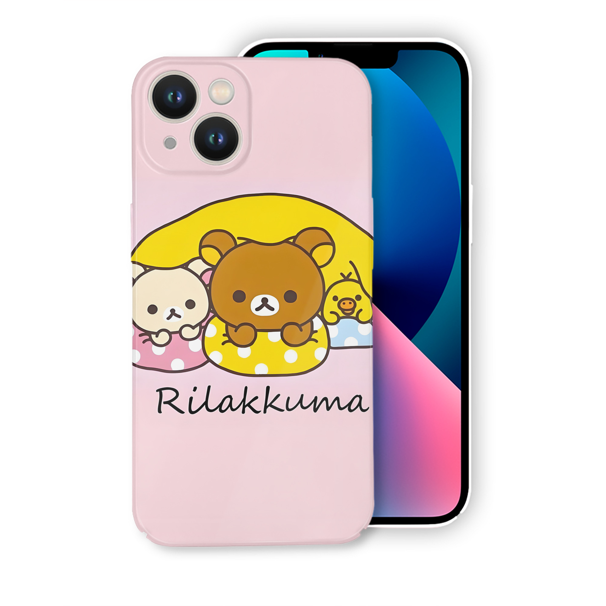 （画像用） リラックマ リラックマ キイロイトリ Rilakkuma Korilakkuma Kiiroitori 【iPhone 14シリーズ対応】ハードケース