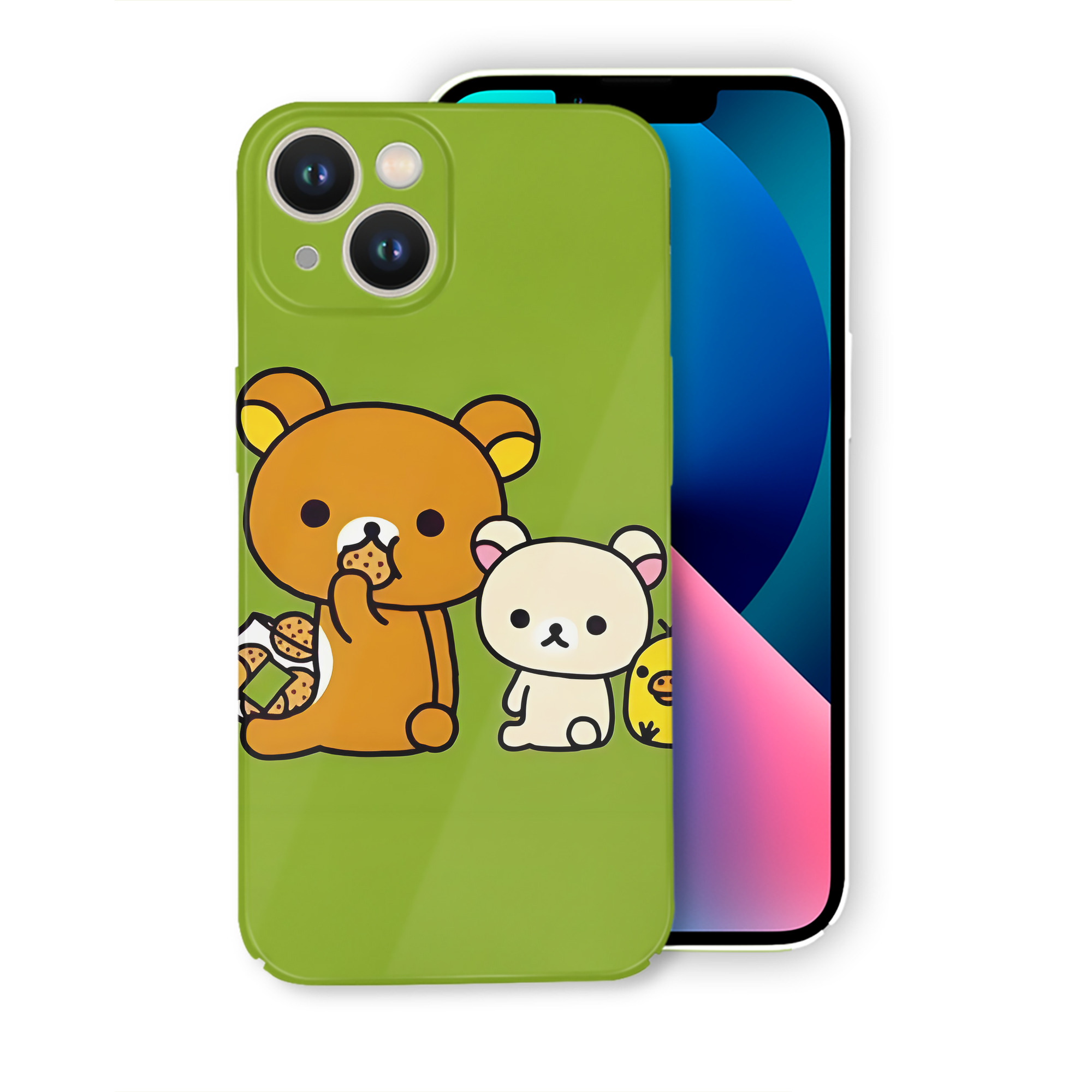 （画像用） リラックマ リラックマ キイロイトリ Rilakkuma Korilakkuma Kiiroitori 【iPhone 14シリーズ対応】ハードケース