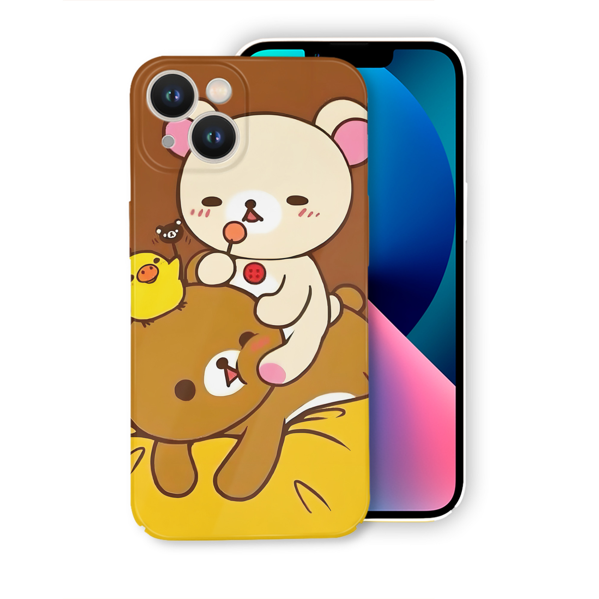 （画像用） リラックマ リラックマ キイロイトリ Rilakkuma Korilakkuma Kiiroitori 【iPhone 14シリーズ対応】ハードケース