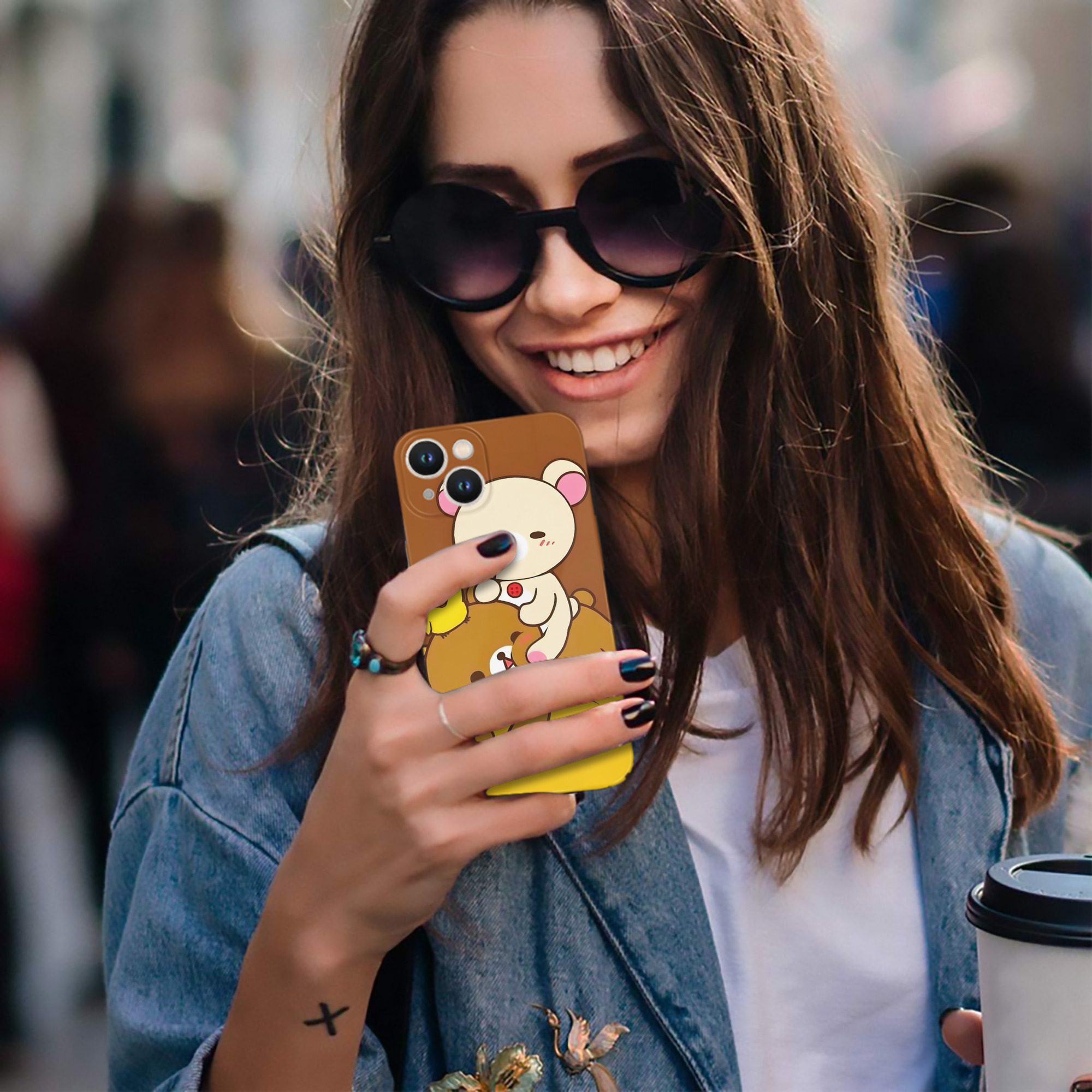 （画像用） リラックマ リラックマ キイロイトリ Rilakkuma Korilakkuma Kiiroitori 【iPhone 14シリーズ対応】ハードケース