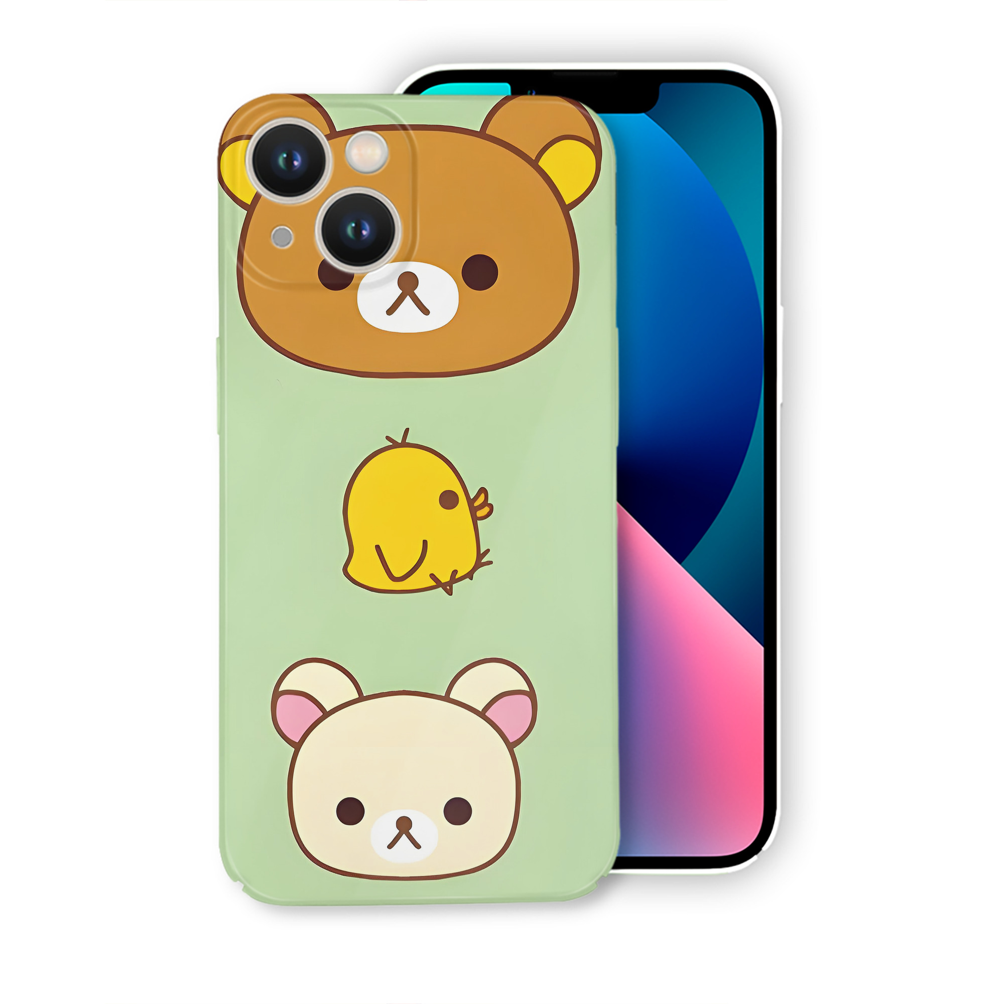 （画像用） リラックマ リラックマ キイロイトリ Rilakkuma Korilakkuma Kiiroitori 【iPhone 14シリーズ対応】ハードケース