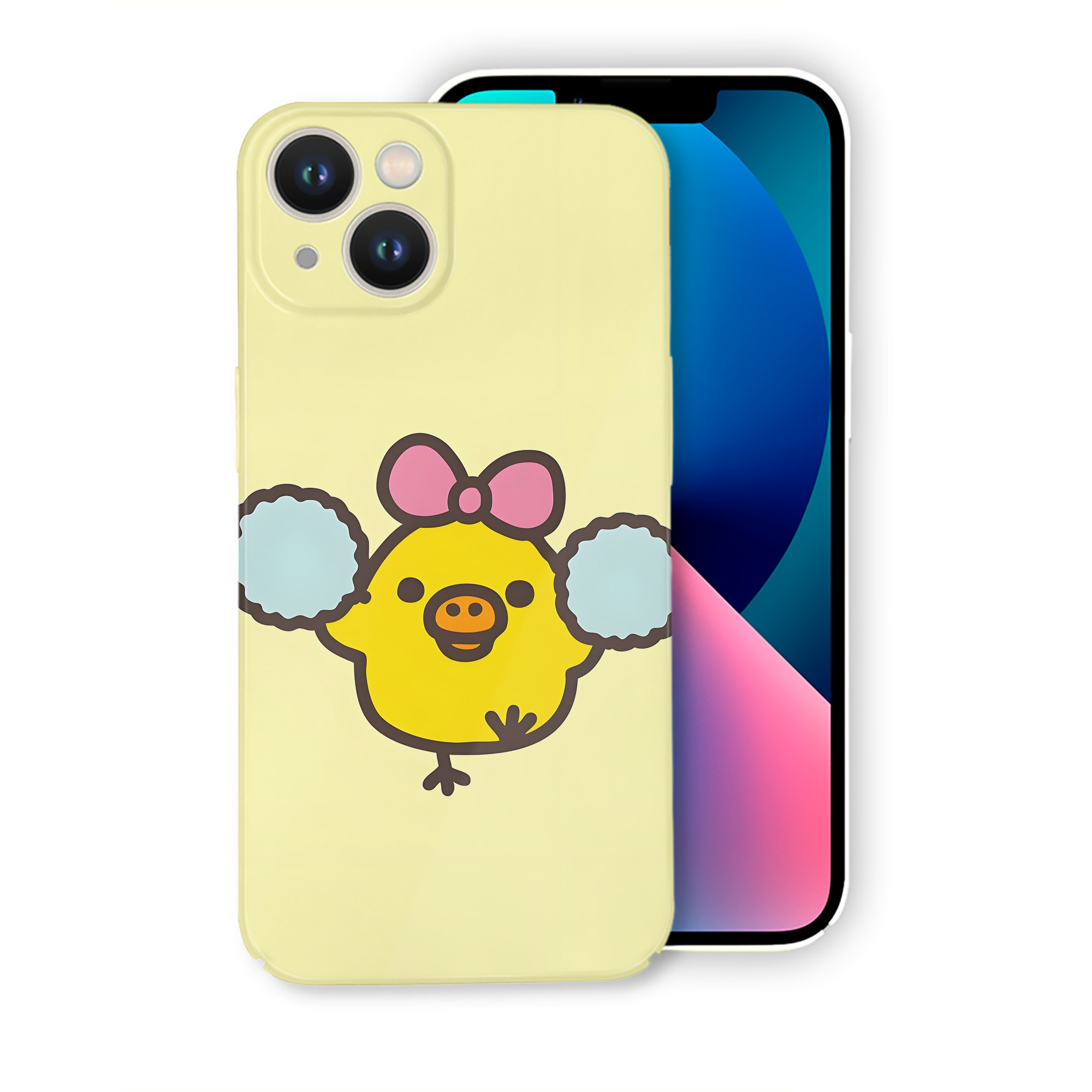 （画像用） リラックマ リラックマ キイロイトリ Rilakkuma Korilakkuma Kiiroitori 【iPhone 14シリーズ対応】ハードケース