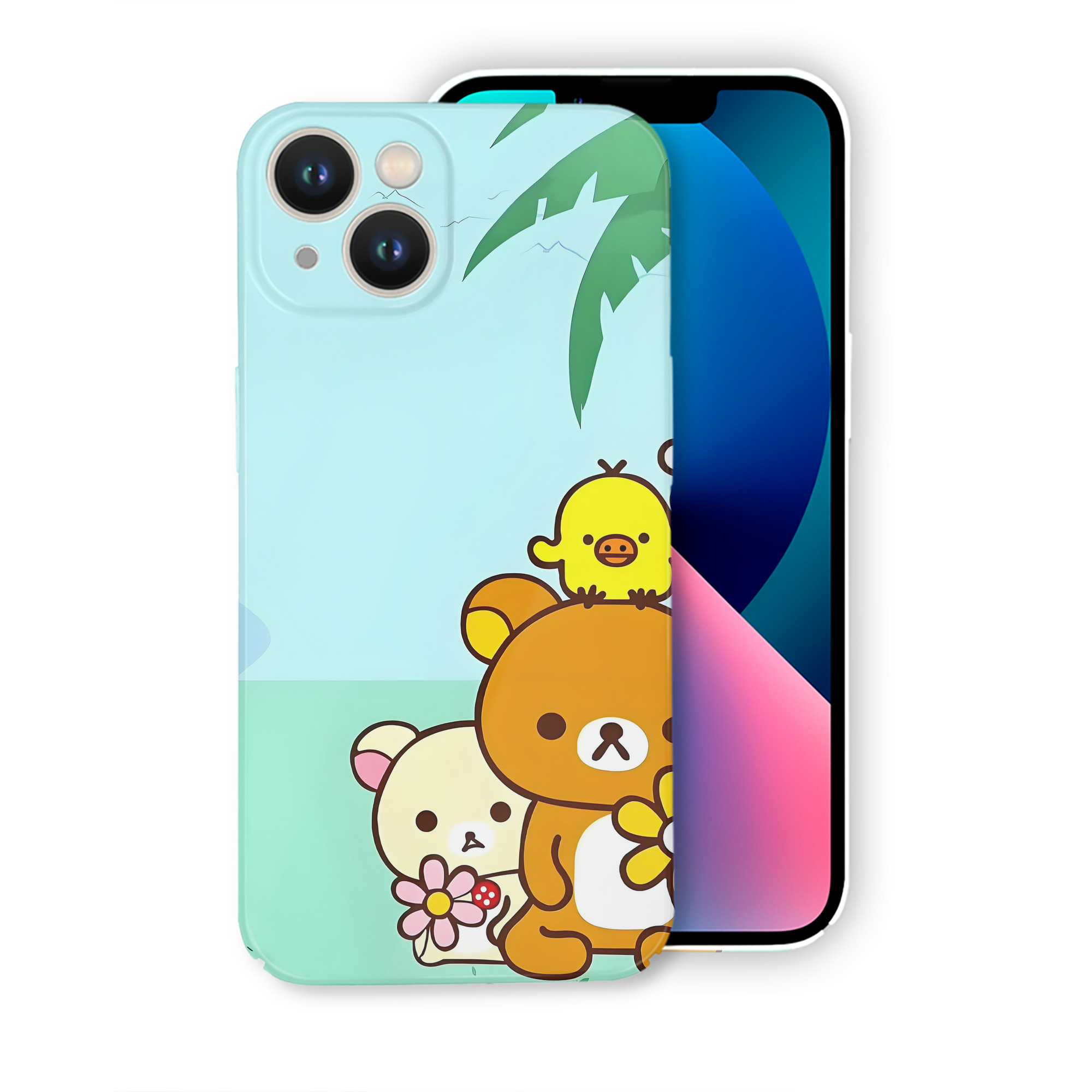 （画像用） リラックマ リラックマ キイロイトリ Rilakkuma Korilakkuma Kiiroitori 【iPhone 14シリーズ対応】ハードケース