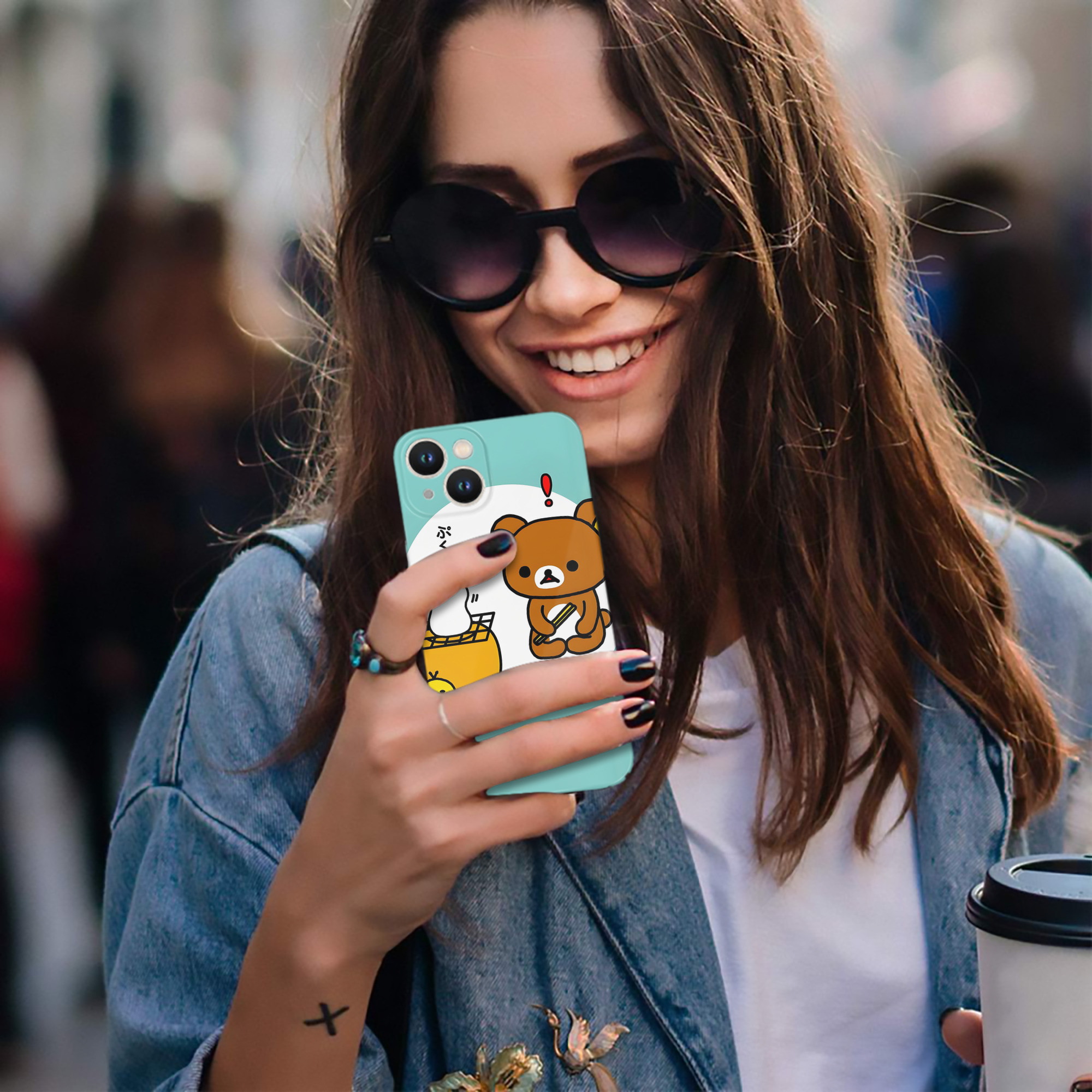 （画像用） リラックマ リラックマ キイロイトリ Rilakkuma Korilakkuma Kiiroitori 【iPhone 14シリーズ対応】ハードケース