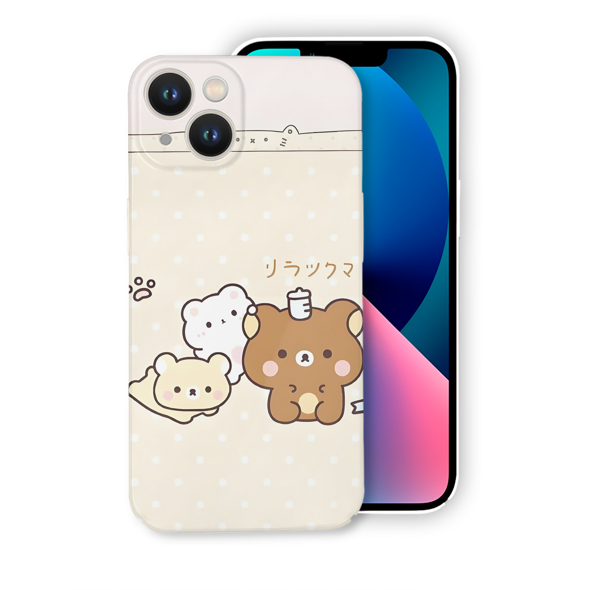 （画像用） リラックマ リラックマ キイロイトリ Rilakkuma Korilakkuma Kiiroitori 【iPhone 14シリーズ対応】ハードケース