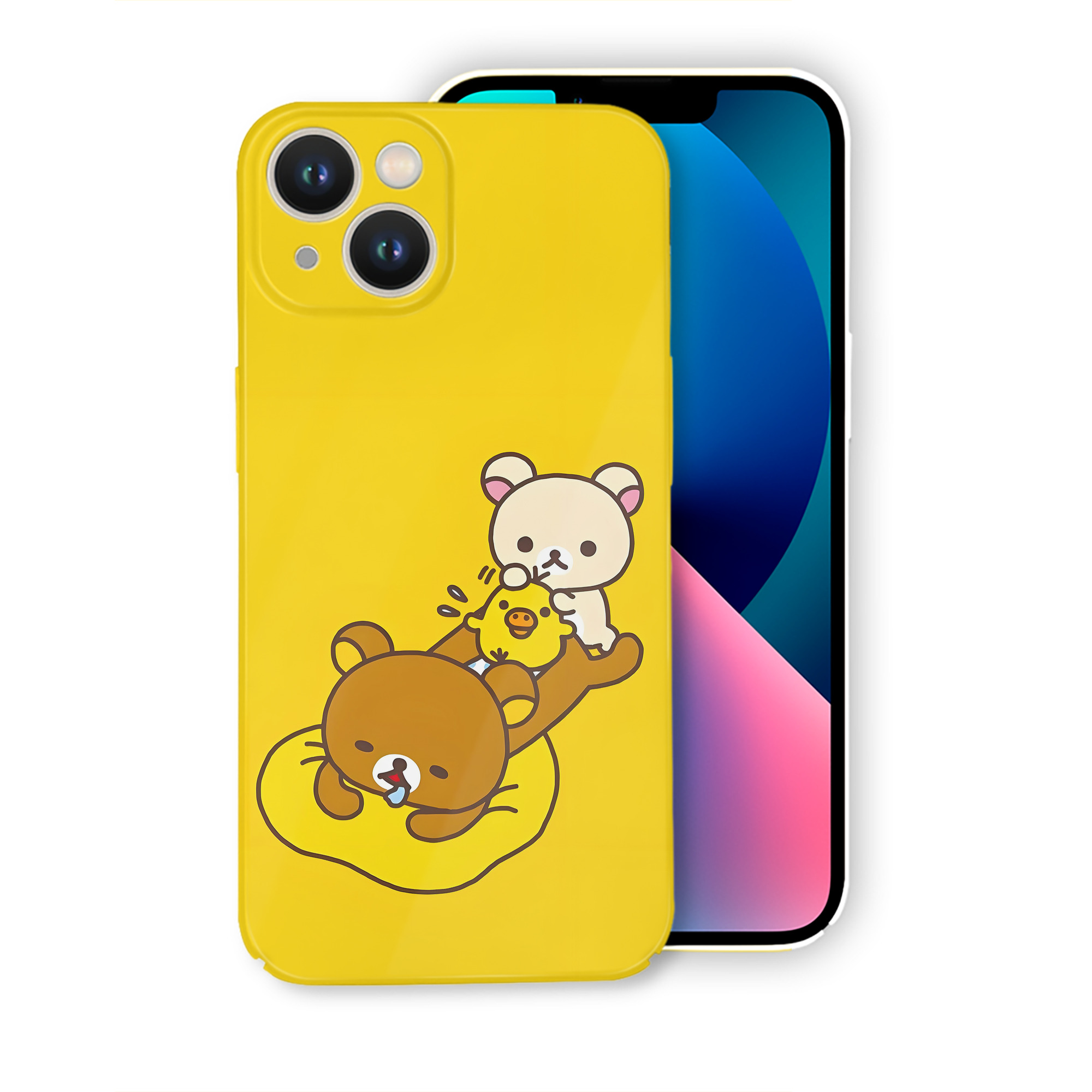 （画像用） リラックマ リラックマ キイロイトリ Rilakkuma Korilakkuma Kiiroitori 【iPhone 14シリーズ対応】ハードケース