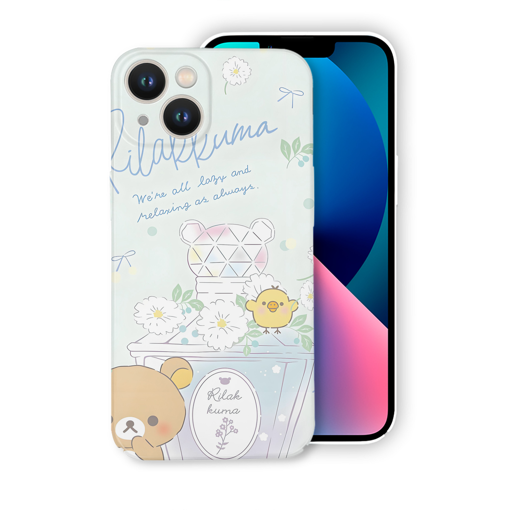 （画像用） リラックマ リラックマ キイロイトリ Rilakkuma Korilakkuma Kiiroitori 【iPhone 14シリーズ対応】ハードケース