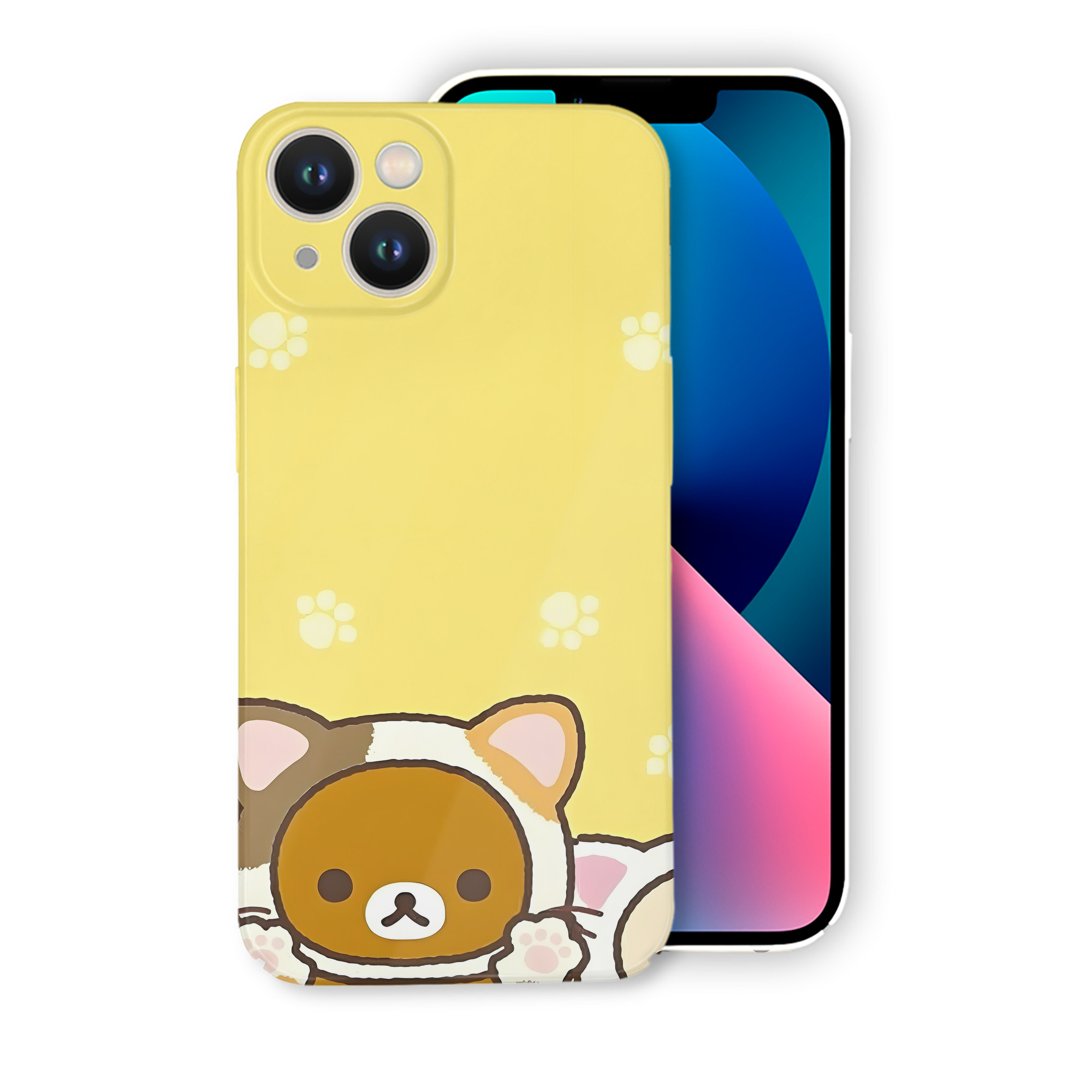 （画像用） リラックマ リラックマ キイロイトリ Rilakkuma Korilakkuma Kiiroitori 【iPhone 14シリーズ対応】ハードケース