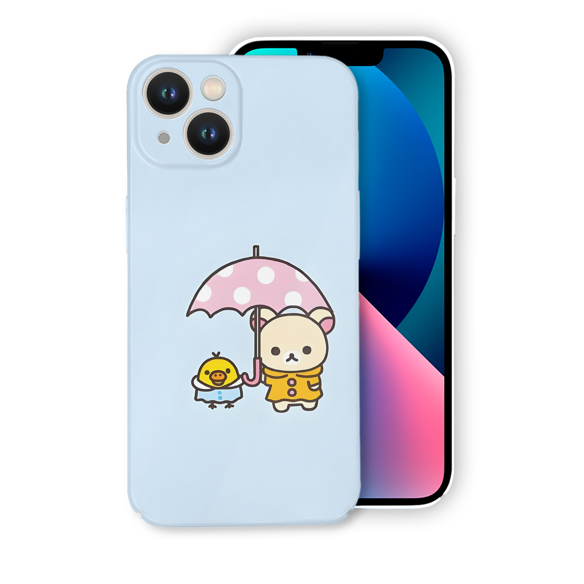 （画像用） リラックマ リラックマ キイロイトリ Rilakkuma Korilakkuma Kiiroitori 【iPhone 14シリーズ対応】ハードケース