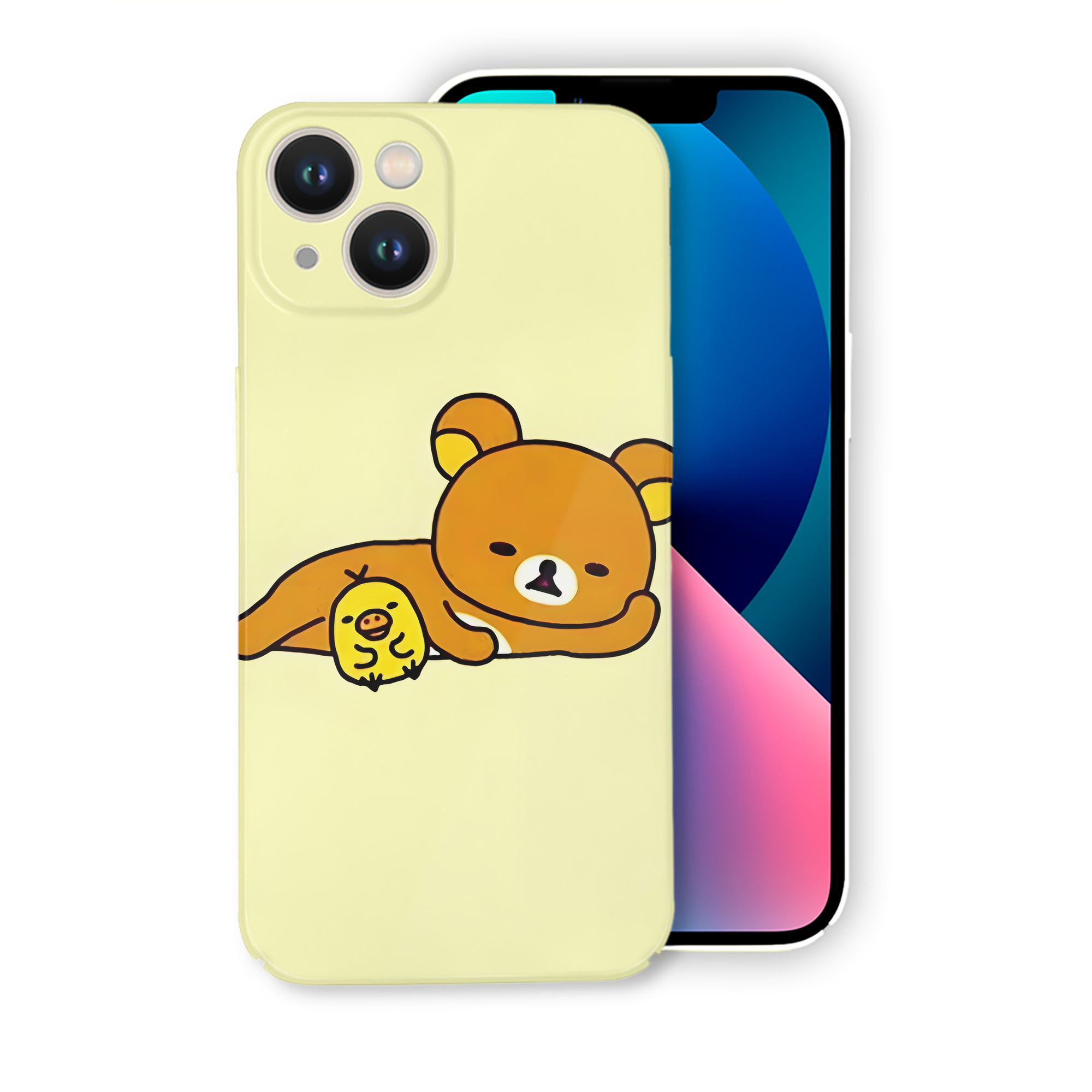 （画像用） リラックマ リラックマ キイロイトリ Rilakkuma Korilakkuma Kiiroitori 【iPhone 14シリーズ対応】ハードケース
