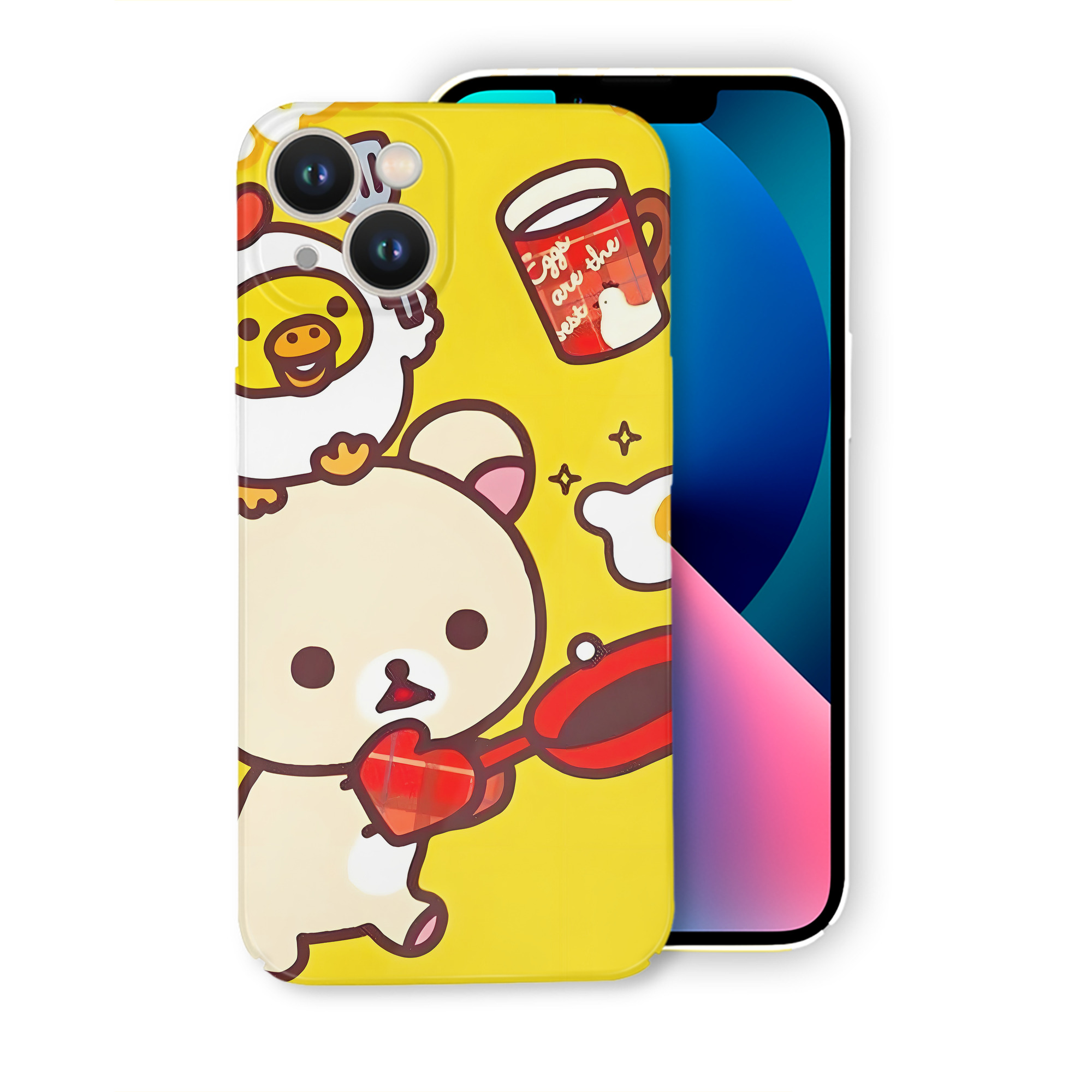 （画像用） リラックマ リラックマ キイロイトリ Rilakkuma Korilakkuma Kiiroitori 【iPhone 14シリーズ対応】ハードケース