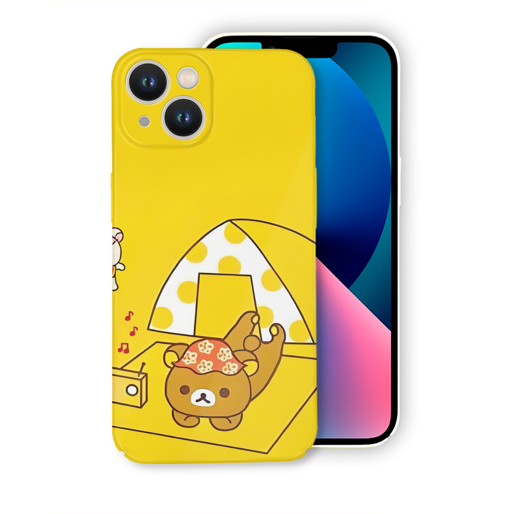 （画像用） リラックマ リラックマ キイロイトリ Rilakkuma Korilakkuma Kiiroitori 【iPhone 14シリーズ対応】ハードケース
