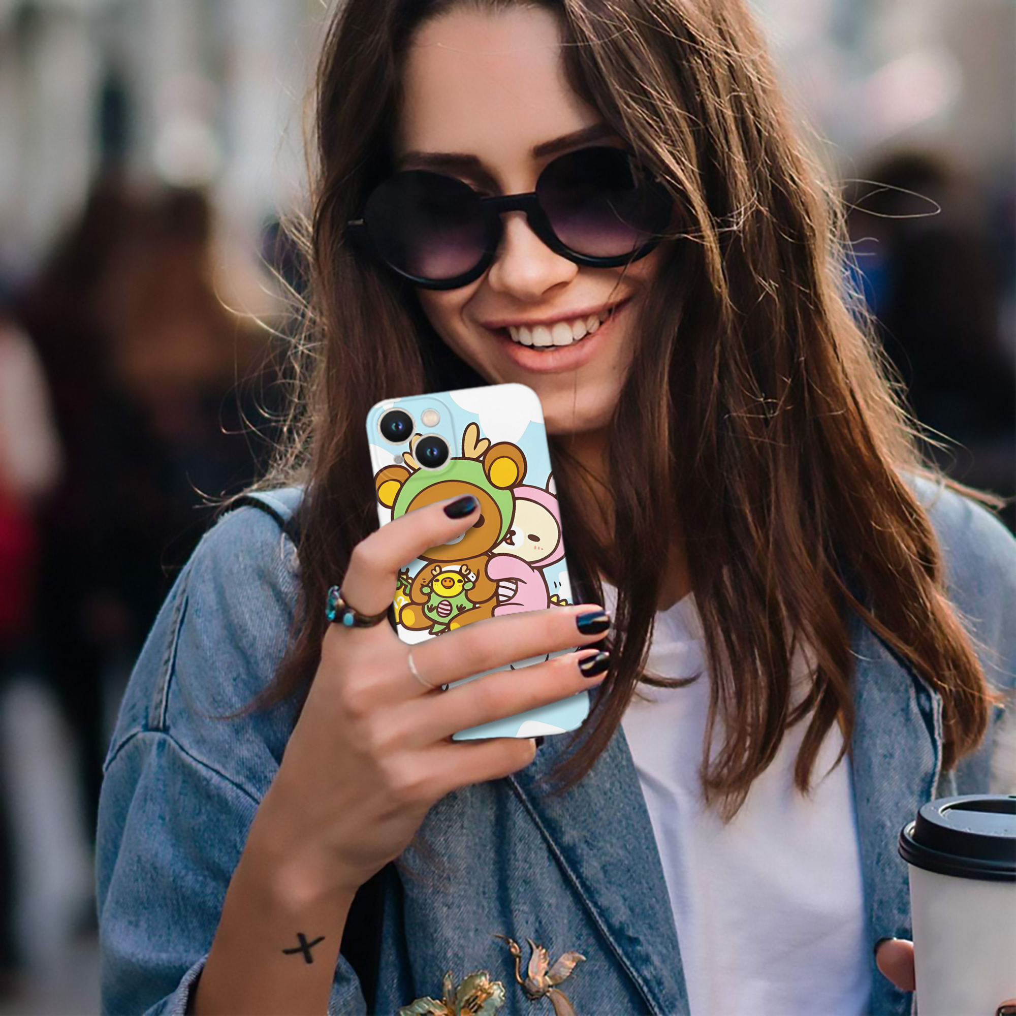 （画像用） リラックマ リラックマ キイロイトリ Rilakkuma Korilakkuma Kiiroitori 【iPhone 14シリーズ対応】ハードケース