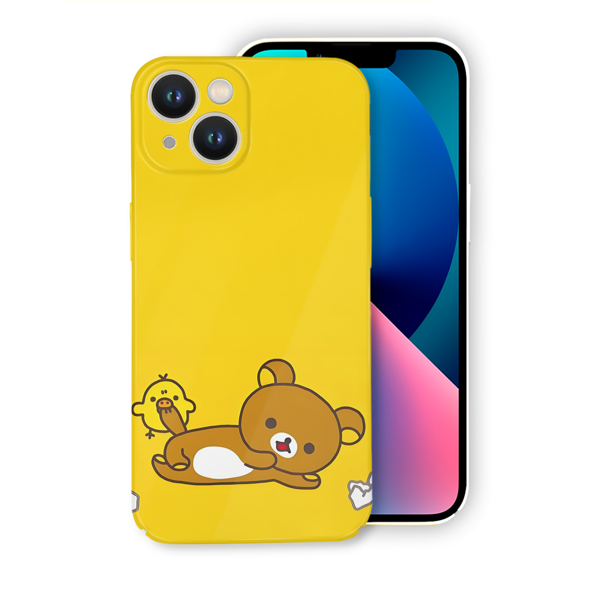 （画像用） リラックマ リラックマ キイロイトリ Rilakkuma Korilakkuma Kiiroitori 【iPhone 14シリーズ対応】ハードケース