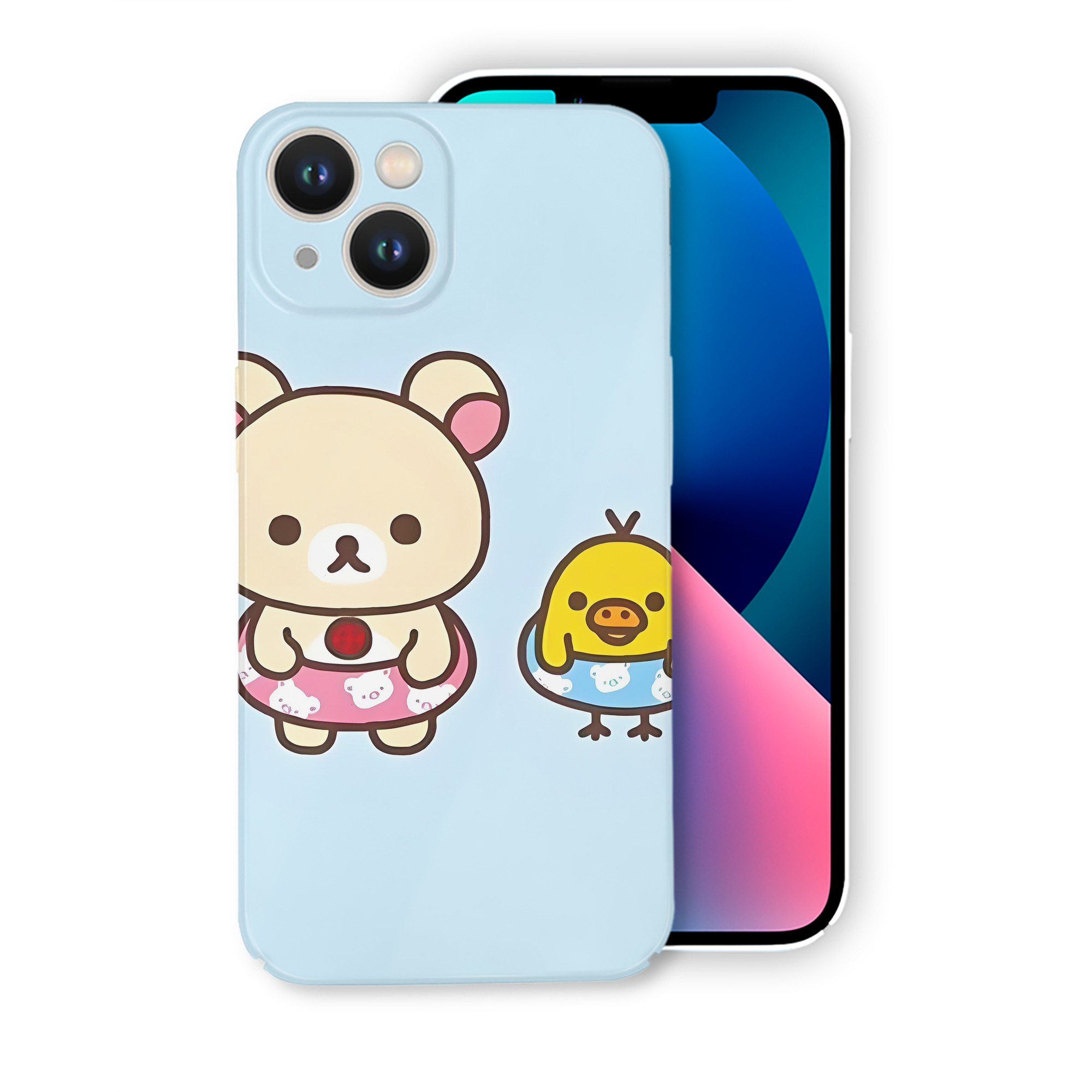 （画像用） リラックマ リラックマ キイロイトリ Rilakkuma Korilakkuma Kiiroitori 【iPhone 14シリーズ対応】ハードケース