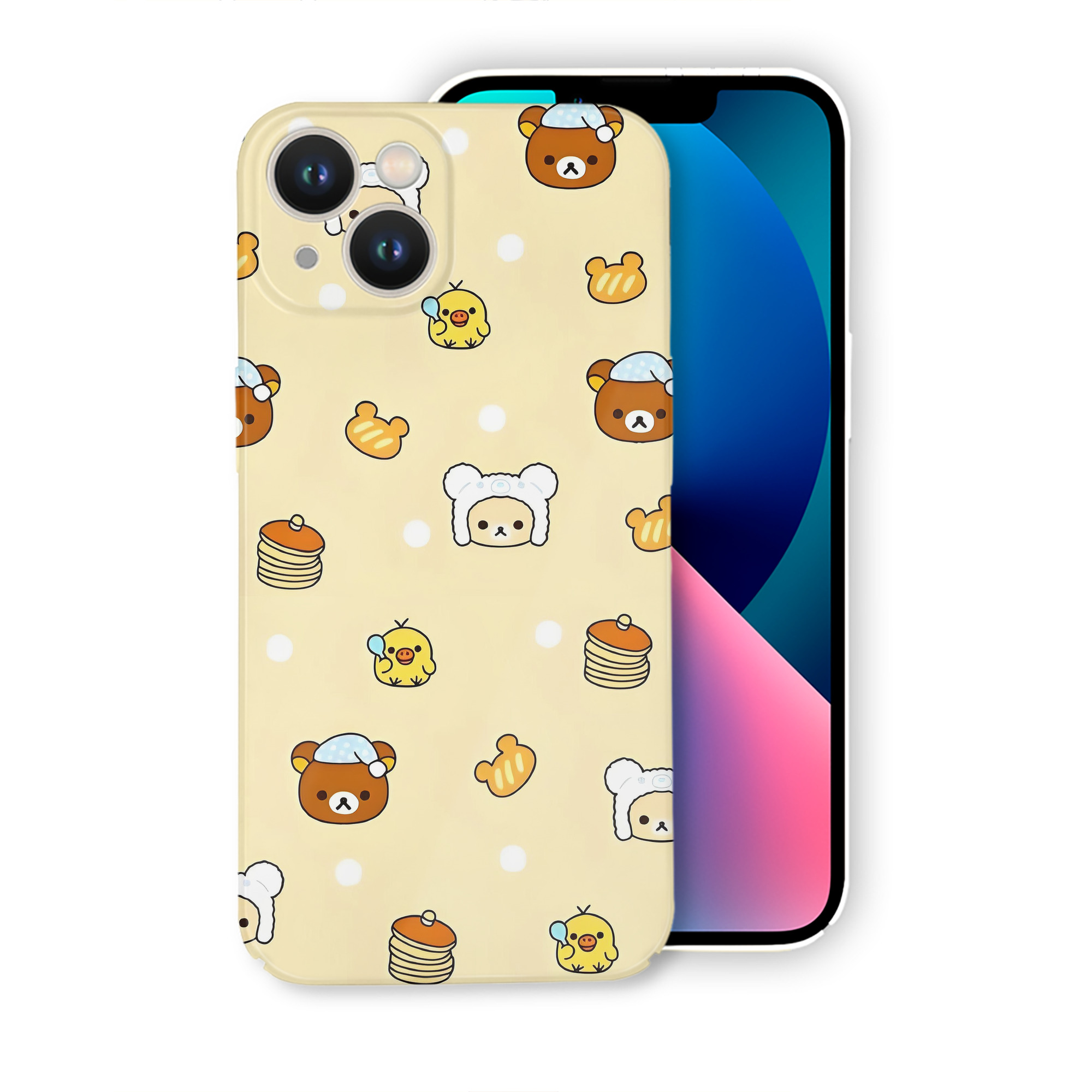 （画像用） リラックマ リラックマ キイロイトリ Rilakkuma Korilakkuma Kiiroitori 【iPhone 14シリーズ対応】ハードケース